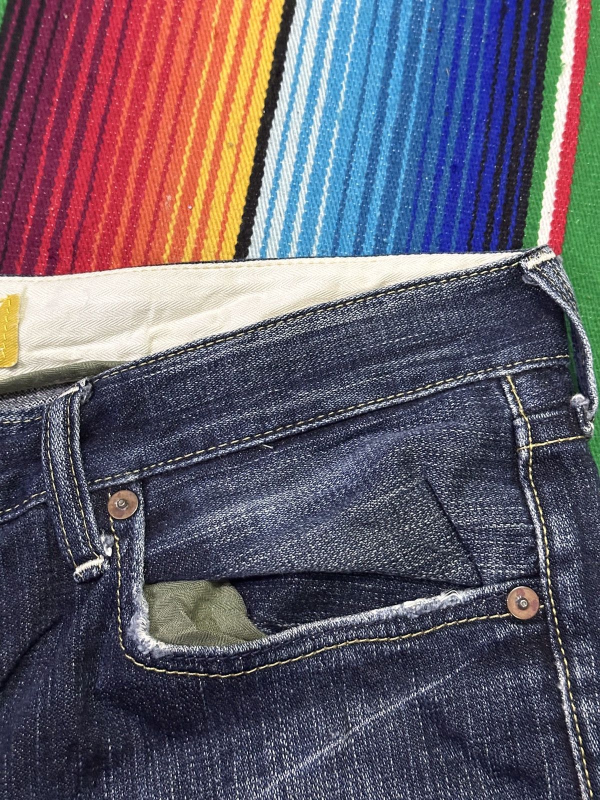 Kapital Back Number💥Vintage distress denim back number . Size US 34 / EU 50 - 6 Thumbnail