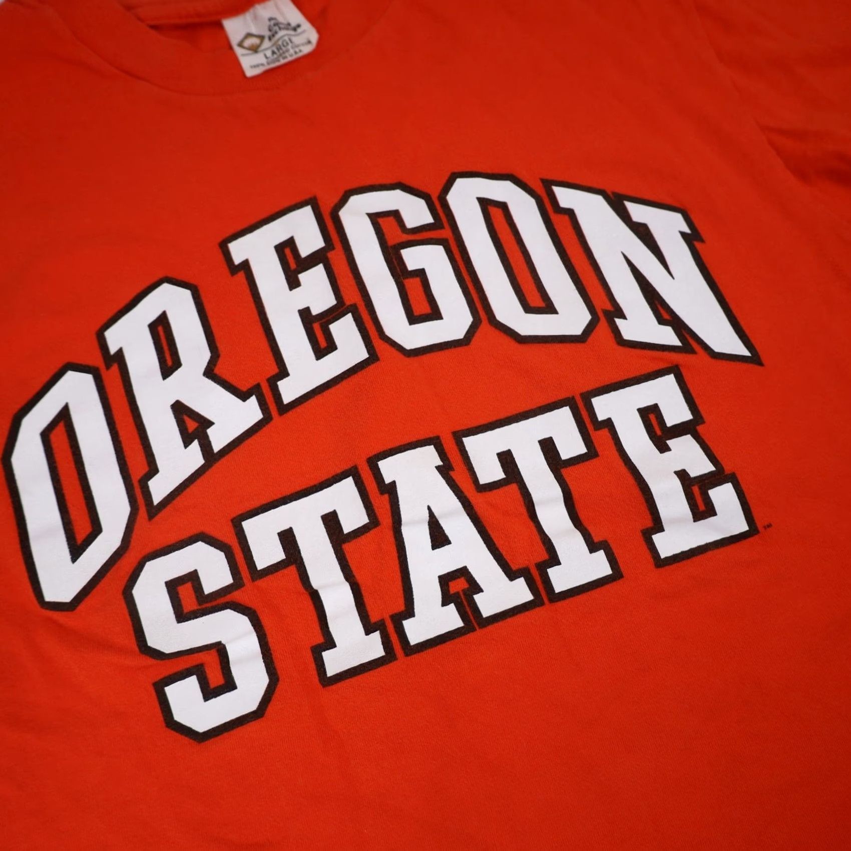Vintage VINTAGE Oregon State Mens Large Spellout Graphic T Shirt Orange Size US L / EU 52-54 / 3 - 5 Thumbnail