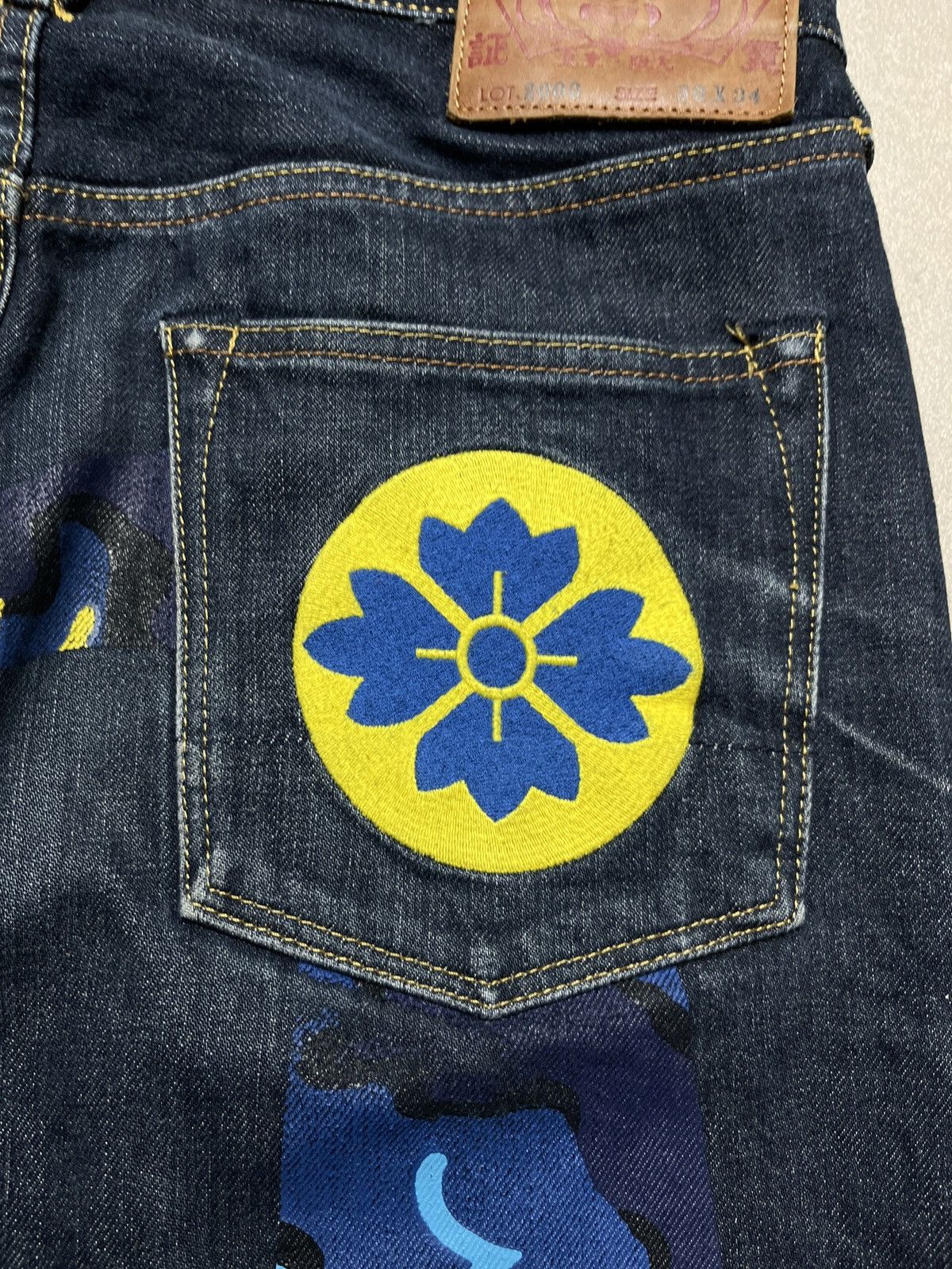 Evisu Evisu Camo Daicock Embroidered Logo Selvedge Denim Jeans Size US 30 / EU 46 - 6 Thumbnail