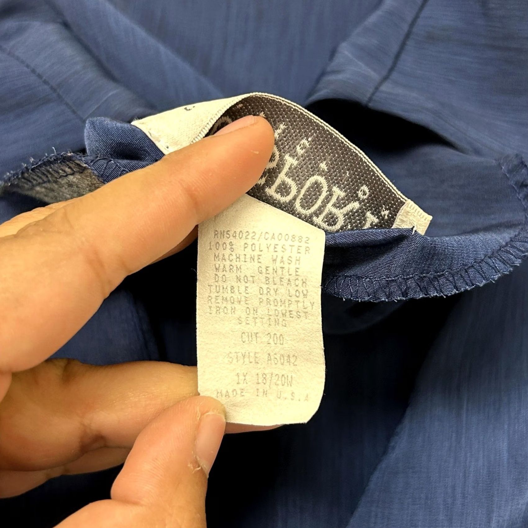 Vintage VINTAGE S.G. Sport Jacket Womens 1X Blue Crepe Button Front Unlined USA Size XL / US 12-14 / IT 48-50 - 4 Thumbnail