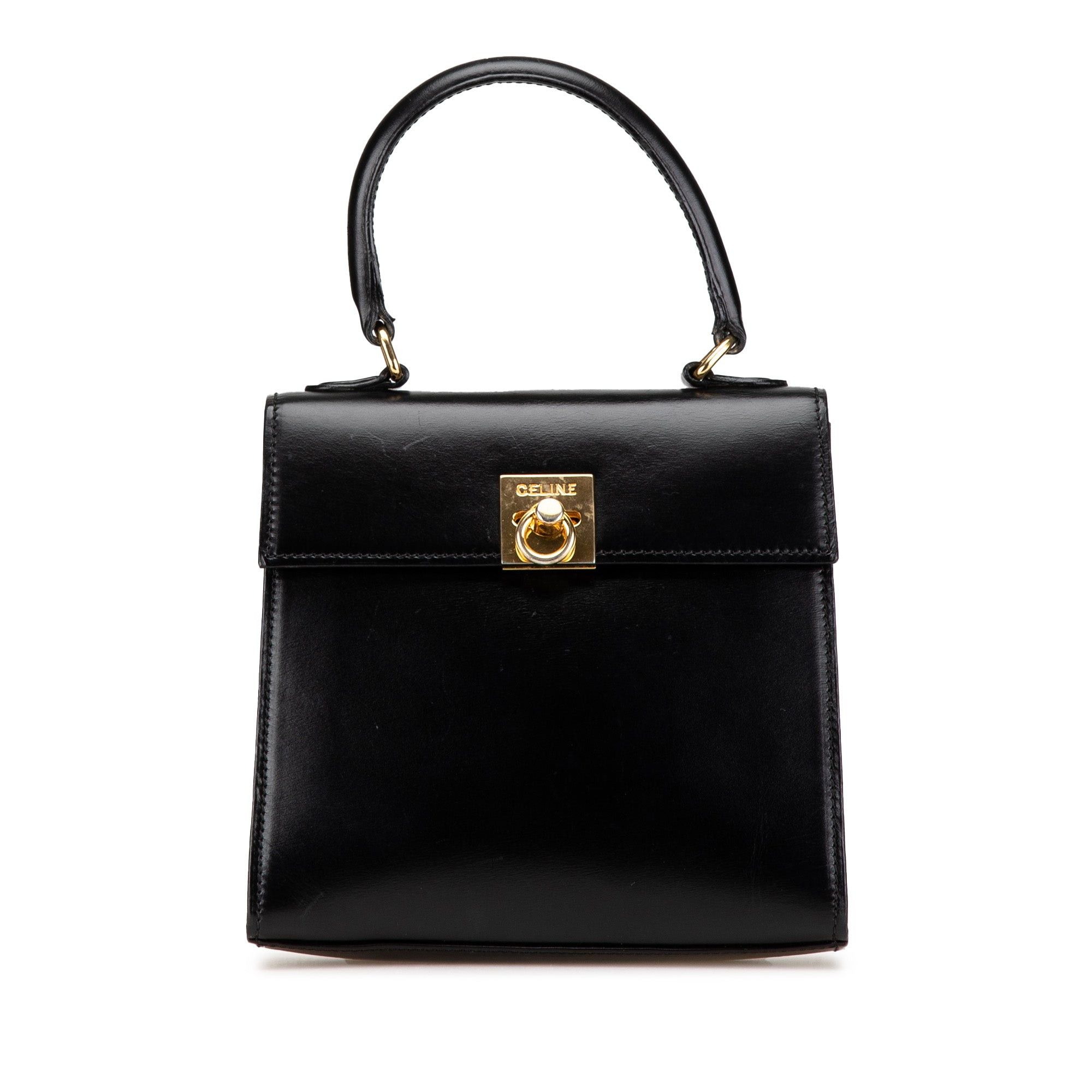 Celine Celine Leather Handbag Black Size ONE SIZE - 1 Thumbnail