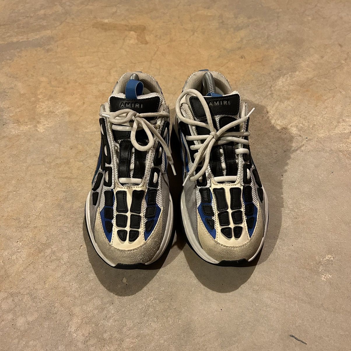 Amiri × Designer Amiri Skeleton Bone Runner White Black Grey Blue US 8 Size US 8 / EU 41 - 3 Thumbnail