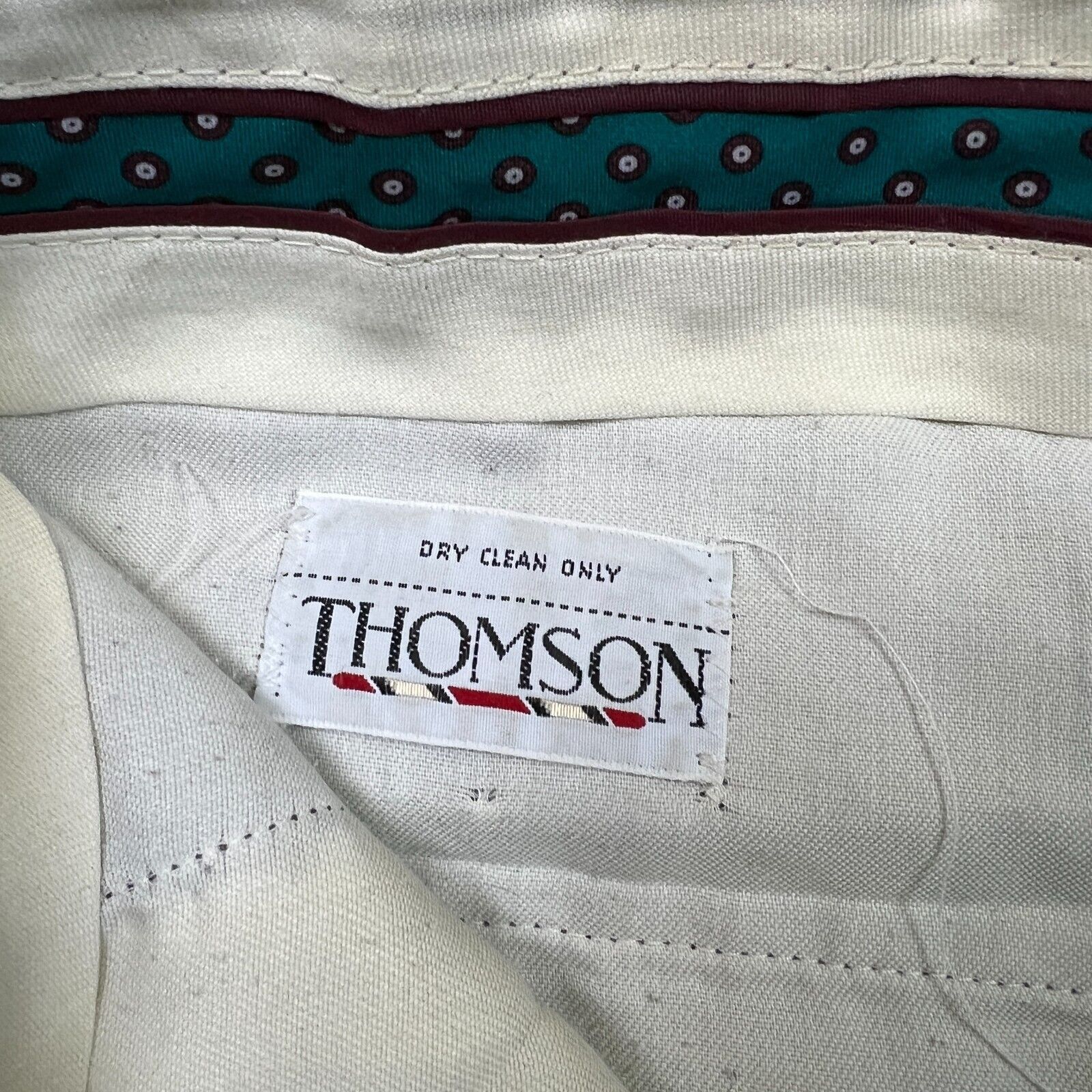 Vintage Thomson Dress Pants 34x28 Plaid Pleat Baggy Wool 90s Trouser Size US 34 / EU 50 - 8 Thumbnail