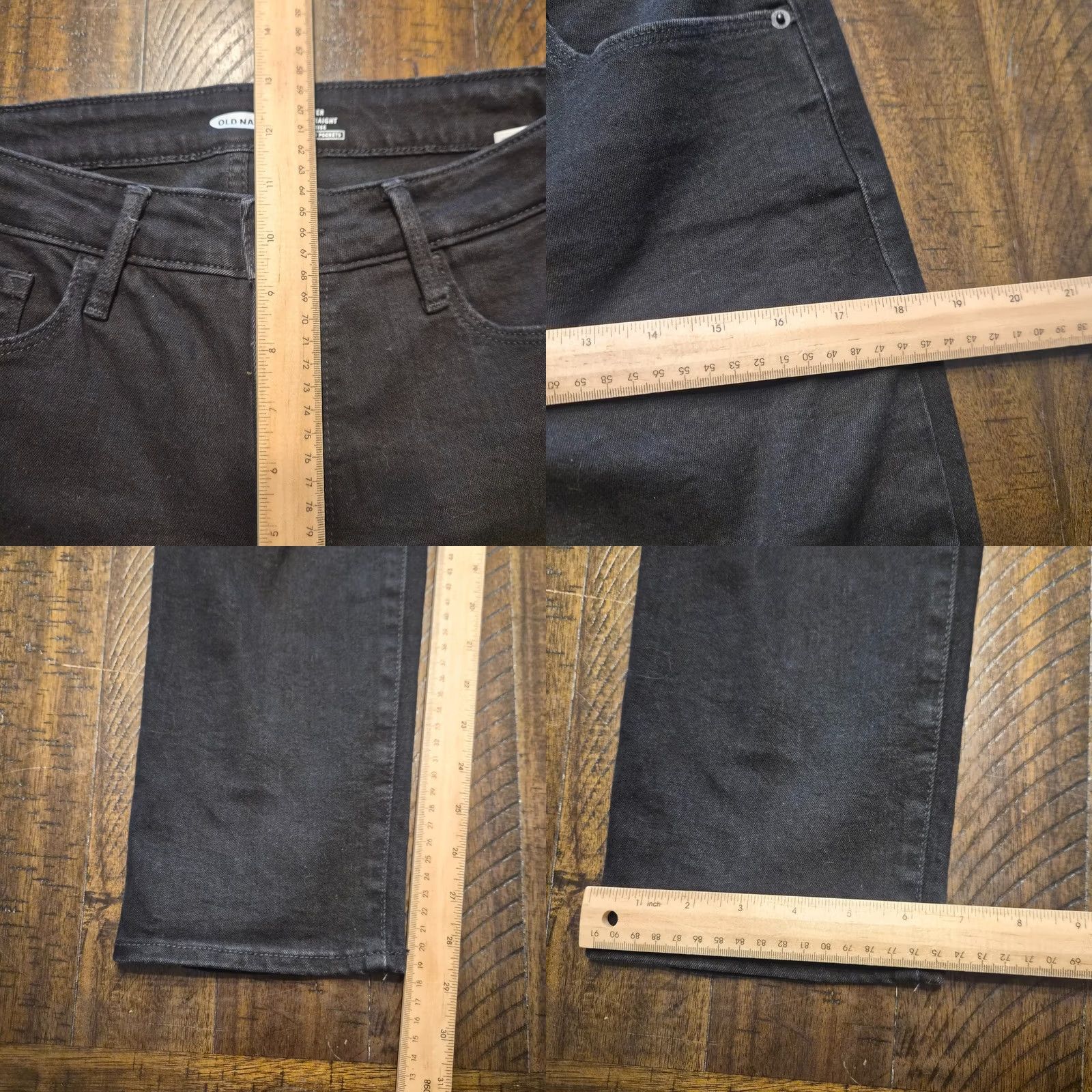 Old Navy Old Navy Women Jeans Slim Straight Power 12 Petite High Rise Black Size 34" / US 12 / IT 48 - 8 Thumbnail