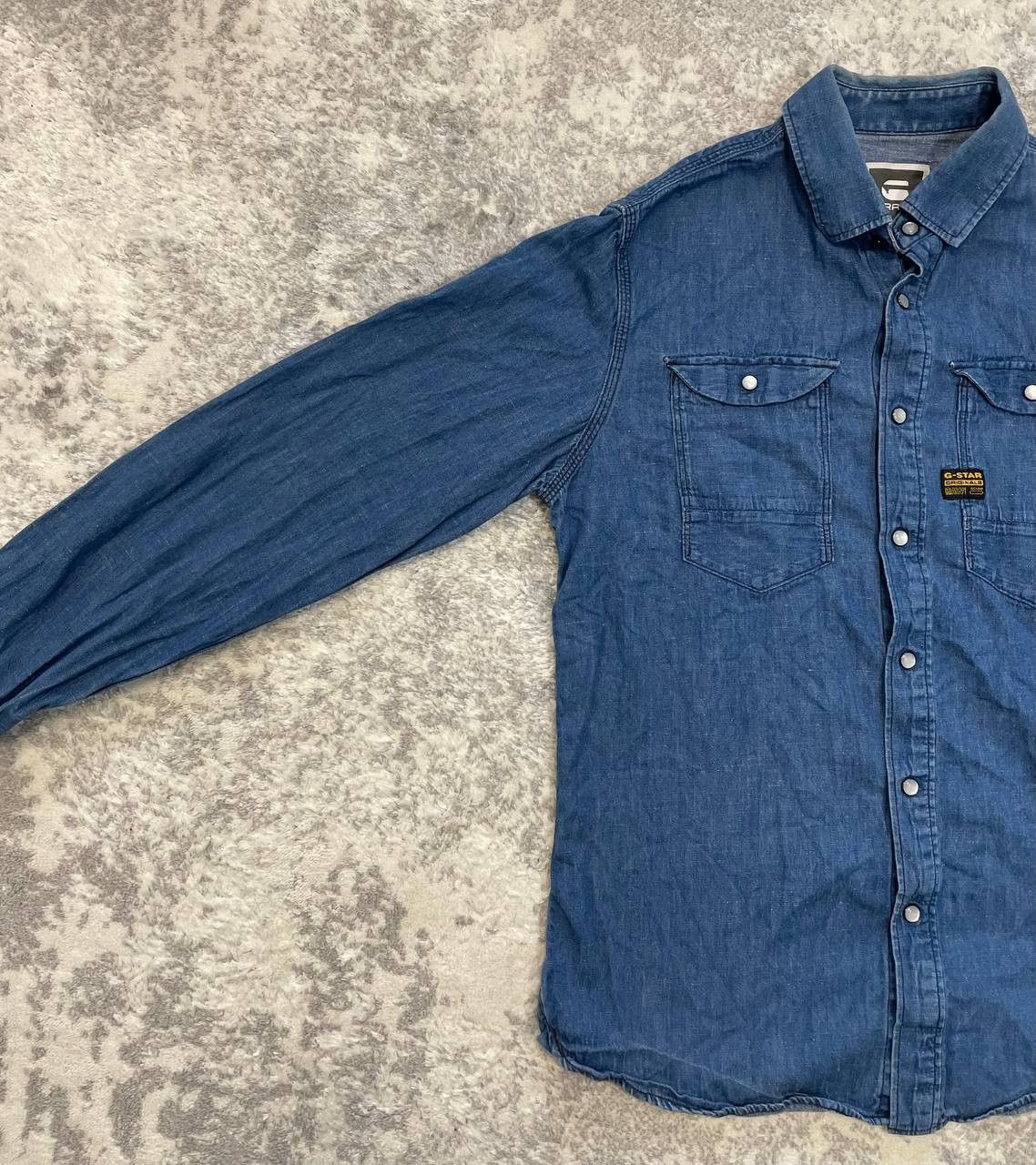 G-Star Vintage G-Star RAW Regular Casual Long Sleeve Denim Shirt Size US L / EU 52-54 / 3 - 3 Thumbnail