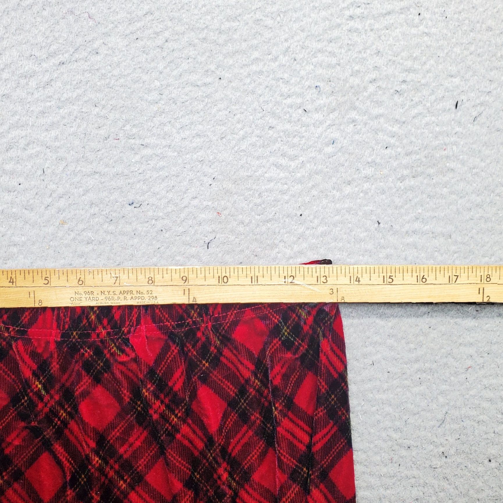 Coldwater Creek Coldwater Creek A-Line Skirt Womens PM Multicolor Plaid Velvet Pull On Casual Midi Size PM Womens Size 32" / US 10 / IT 46 - 4 Thumbnail