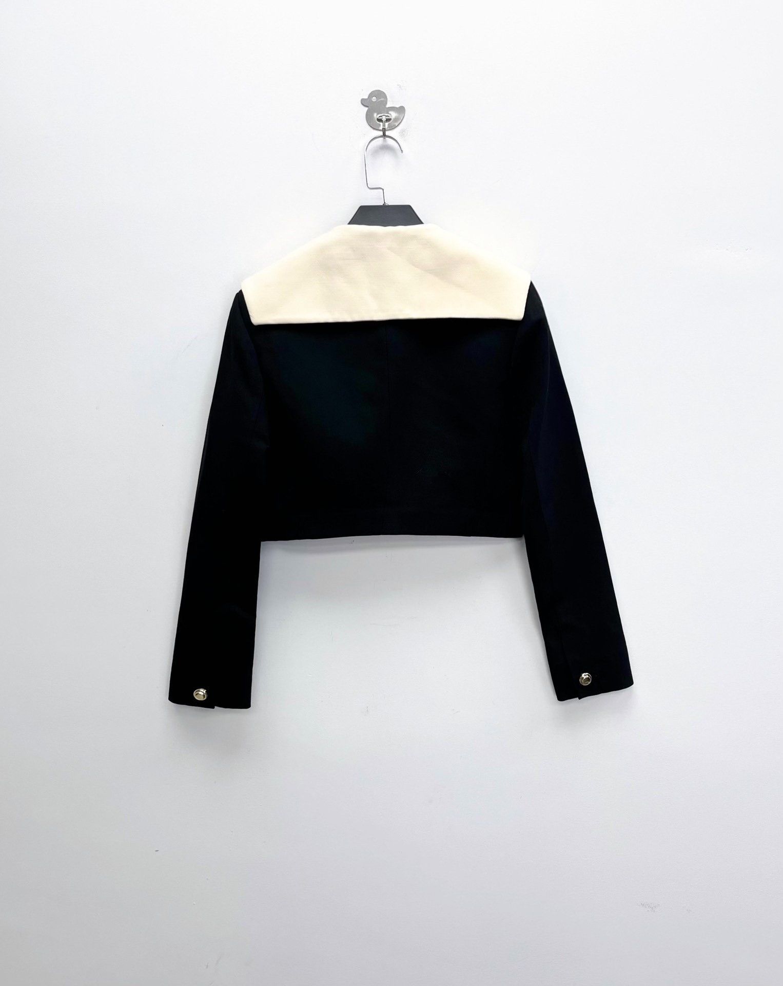 Miu Miu Miu Miu Black White Sailor Collar Rhinestone Blazer Size US M / EU 48-50 / 2 - 2 Thumbnail