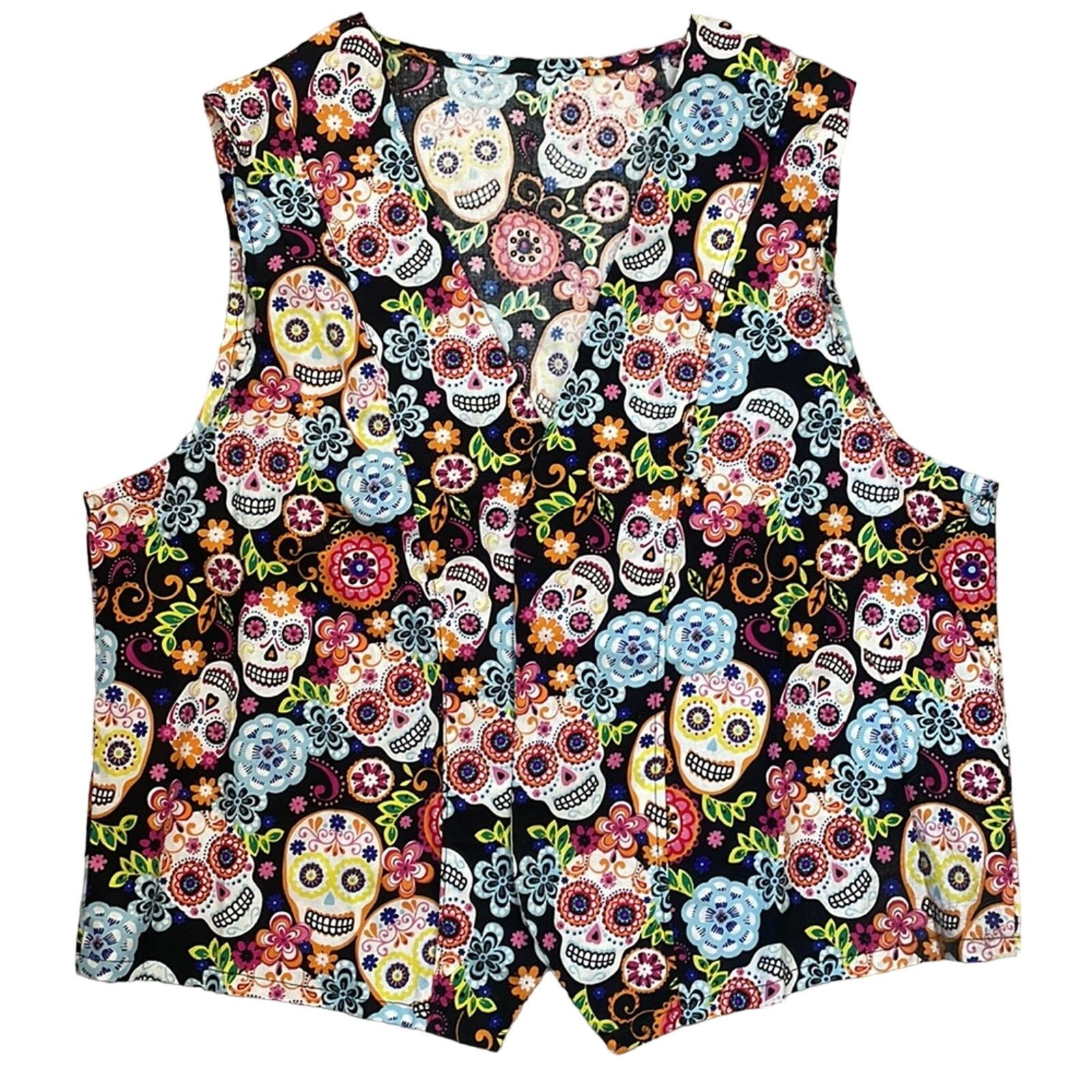 Other NWOT Colorful Skulls Open Vest Size S / US 4 / IT 40 - 1 Thumbnail