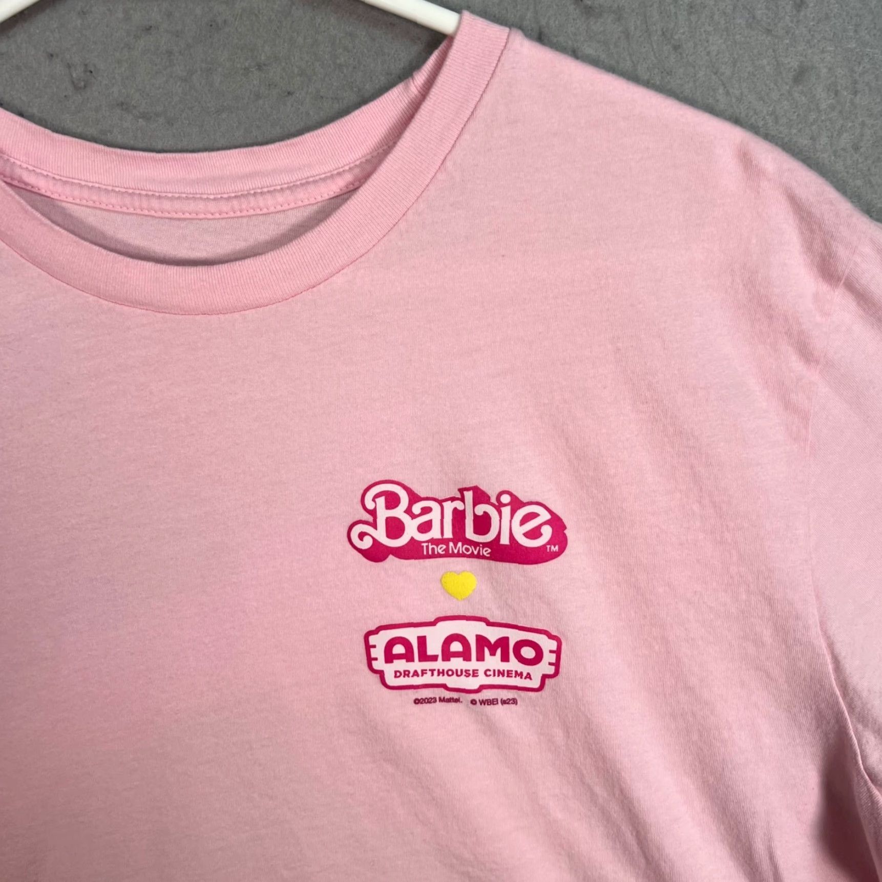 Vintage Alamo Drafthouse Barbie Movie T-Shirt Women Medium Pink Crew Neck Short Sleeve Cotton Knit Adult M Womens Event Movie Theme Shirt Size M / US 6-8 / IT 42-44 - 3 Thumbnail