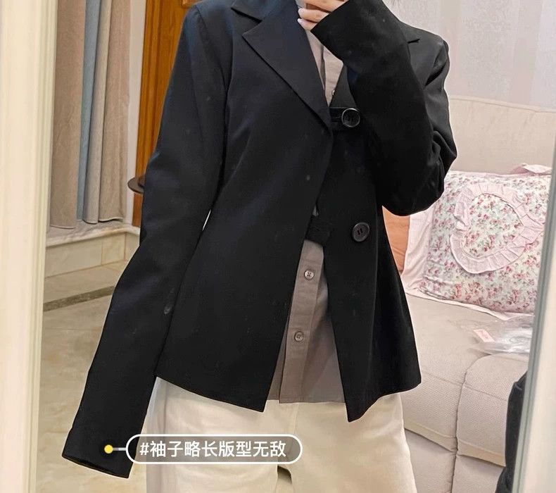 Yohji Yamamoto Yohji Yamamoto size 2 Black hourglass suit 2501-Nextarrow Size 36R - 9 Thumbnail
