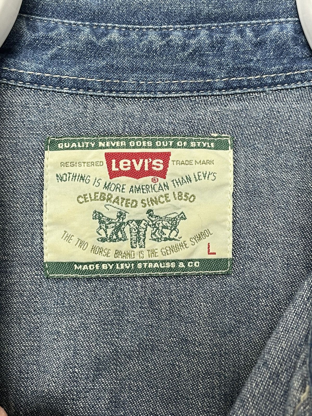 Levi's × Levi's Vintage Clothing Levis Vintage Very rare 80s Shirt black Cowboy style pocket Size US L / EU 52-54 / 3 - 4 Thumbnail