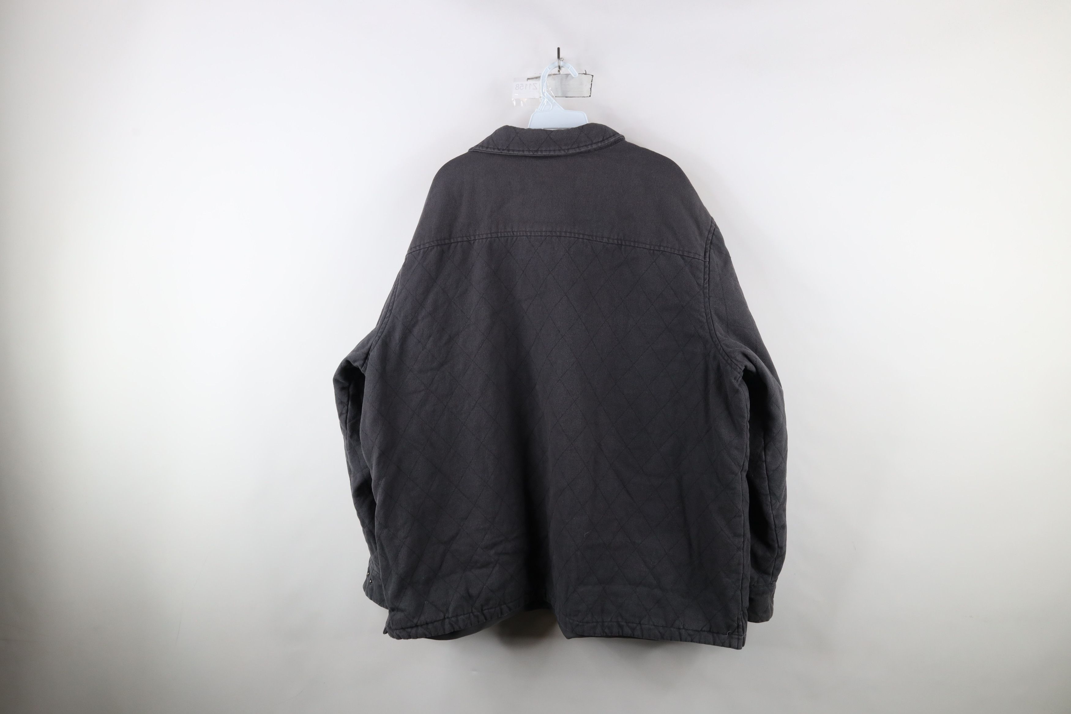Harley Davidson × Vintage Vintage Harley Davidson Spell Out Canvas Quilted Jacket Gray Size US XXL / EU 58 / 5 - 11 Thumbnail