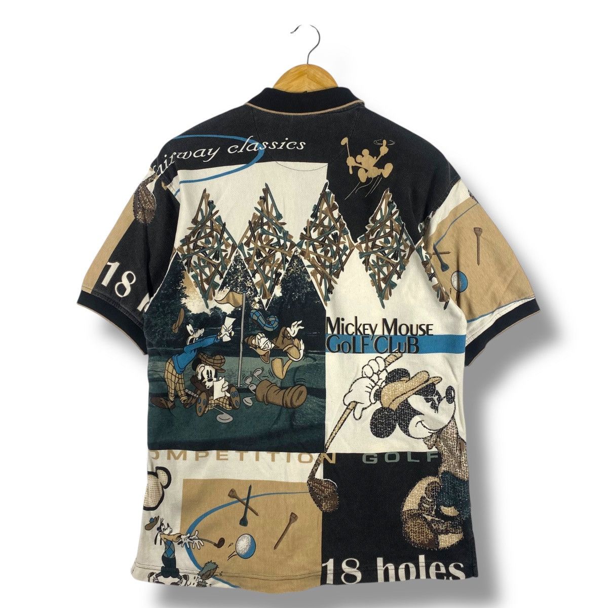 Disney Vintage MICKEY MOUSE Golf Club Competition Fullprint Polo Size US L / EU 52-54 / 3 - 5 Thumbnail