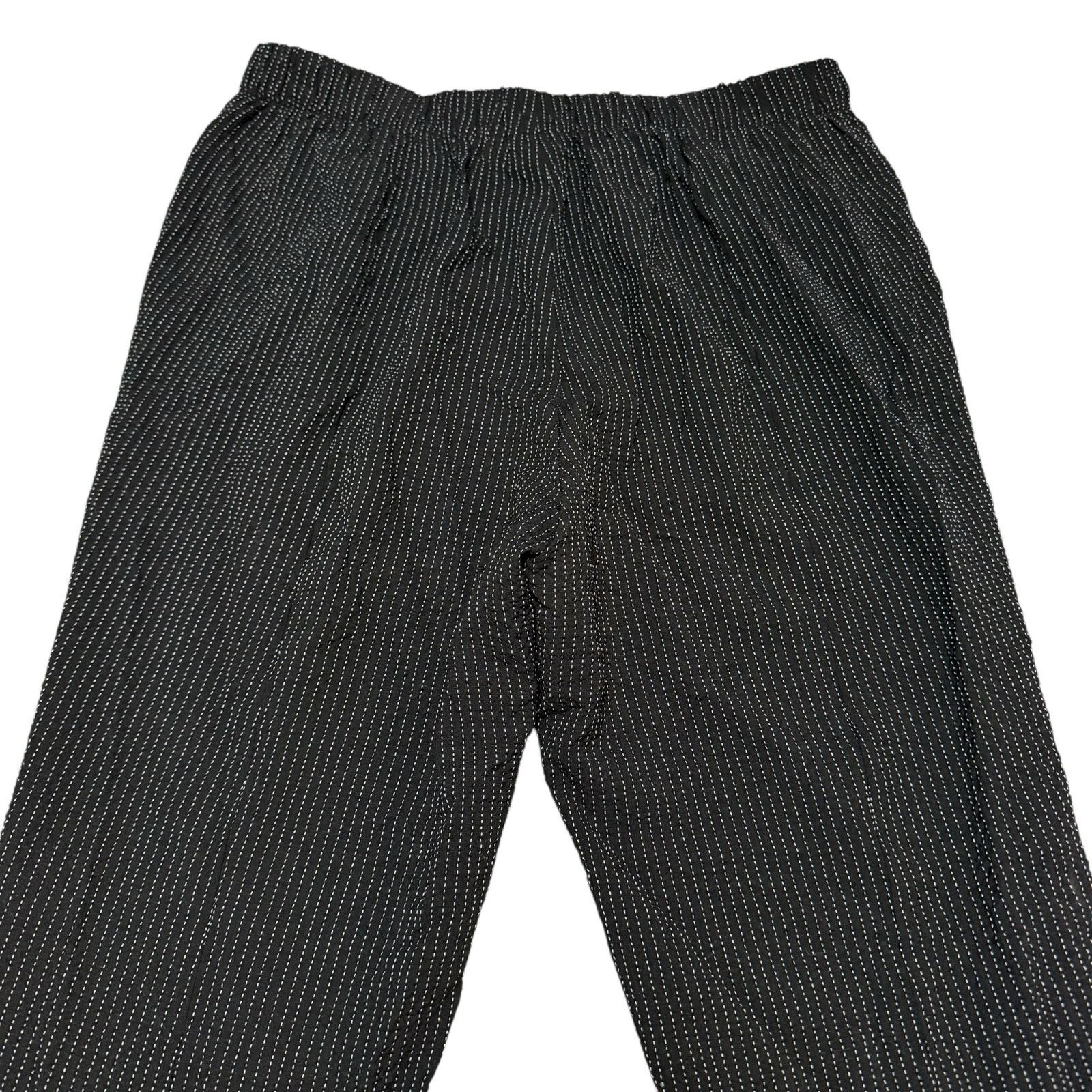 Habitat Habitat Tulip Crop Pants Pinstripe Black & White Size Medium Size 33" - 7 Thumbnail