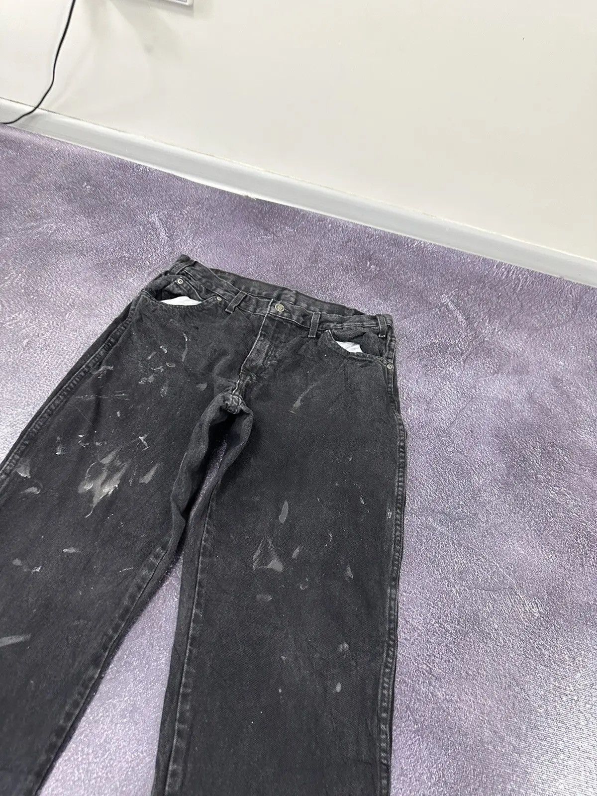 Dickies × Vintage Vintage Dickies Black Denim Straight Fit Hype Work Jeans Size US 34 / EU 50 - 9 Thumbnail