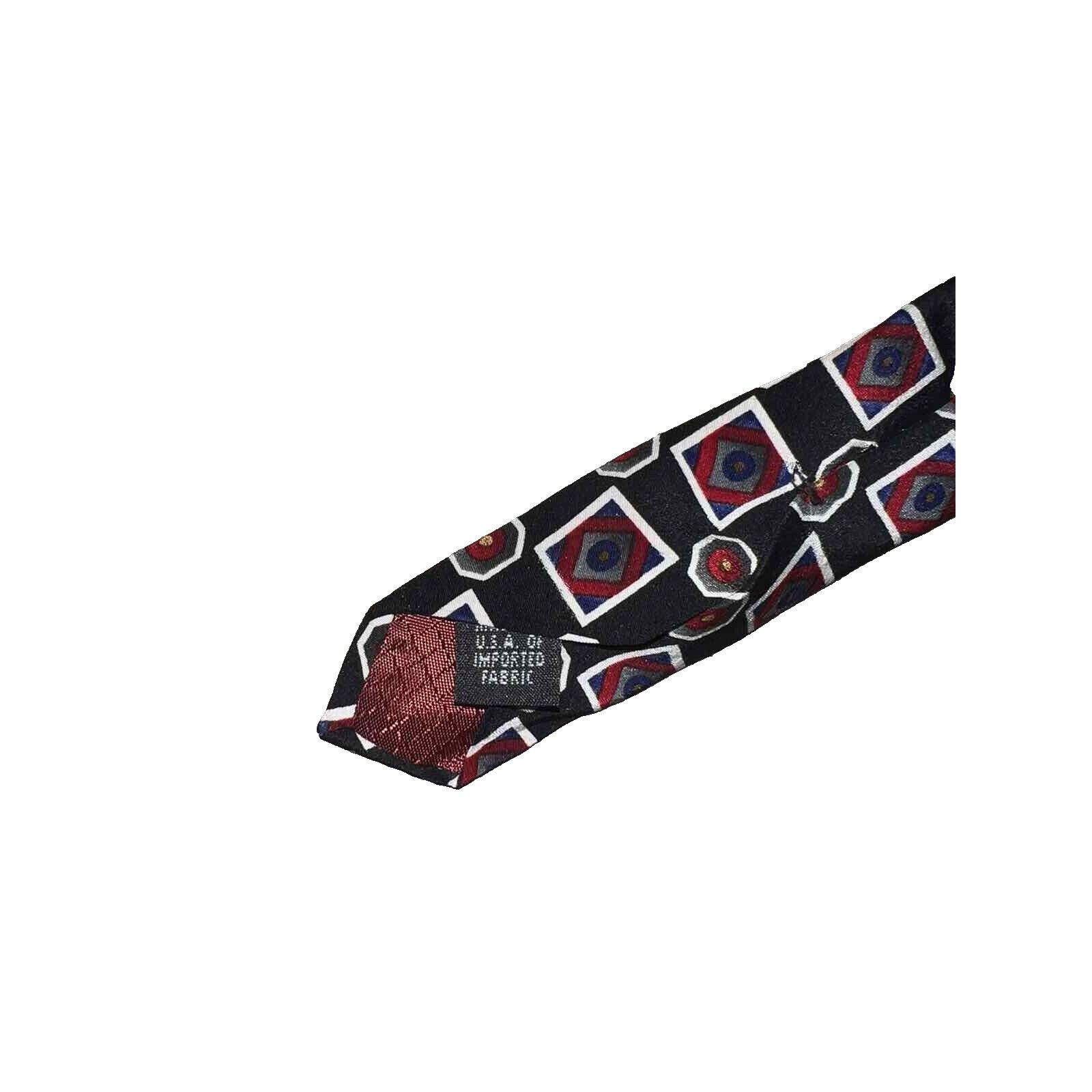 Dior CHRISTIAN DIOR Tie Geometric 4 x 57 Black White Red A000358 Size ONE SIZE - 3 Thumbnail