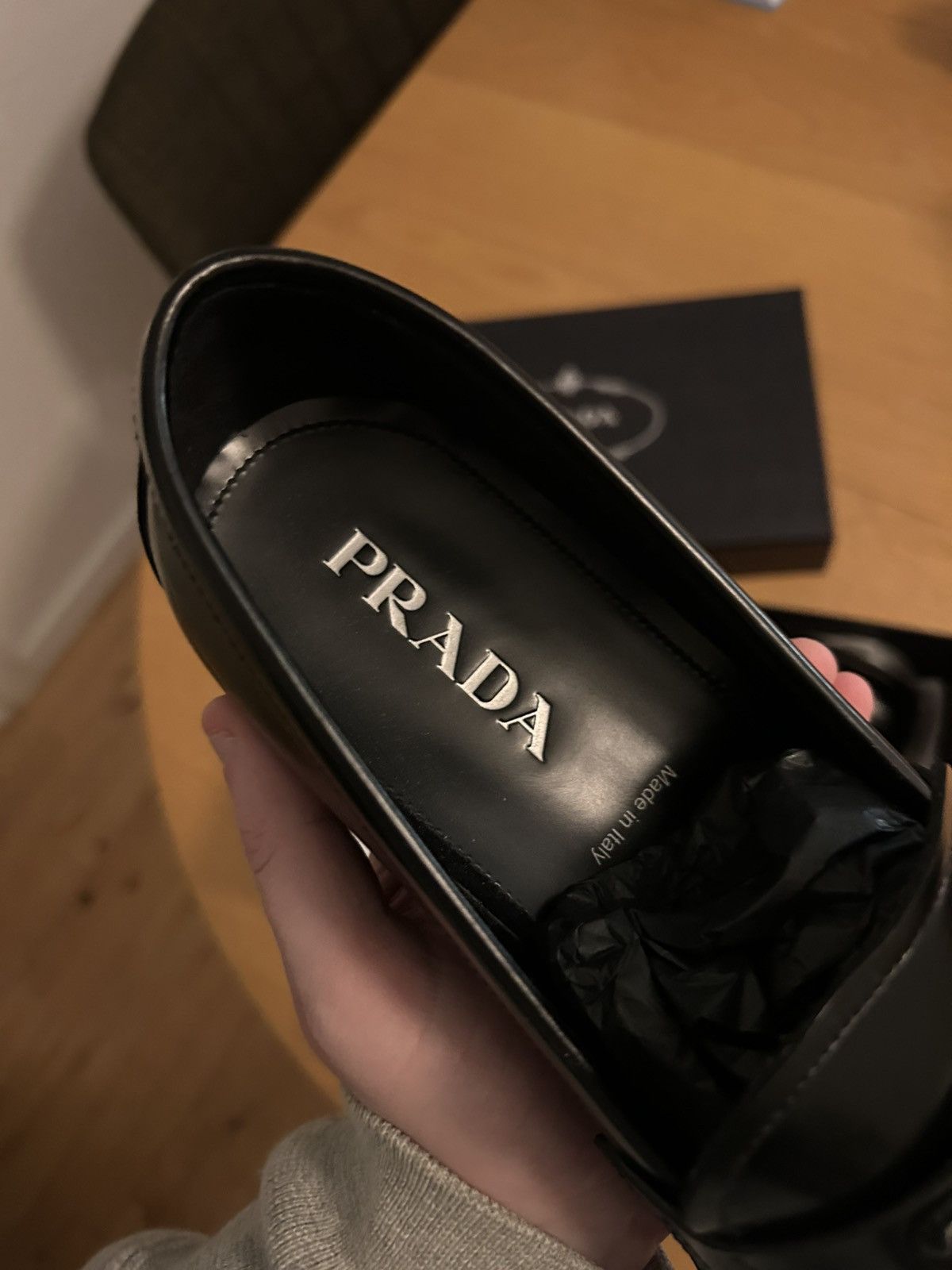 Prada Prada Leather Logo Loafers Size US 10 / EU 43 - 10 Thumbnail