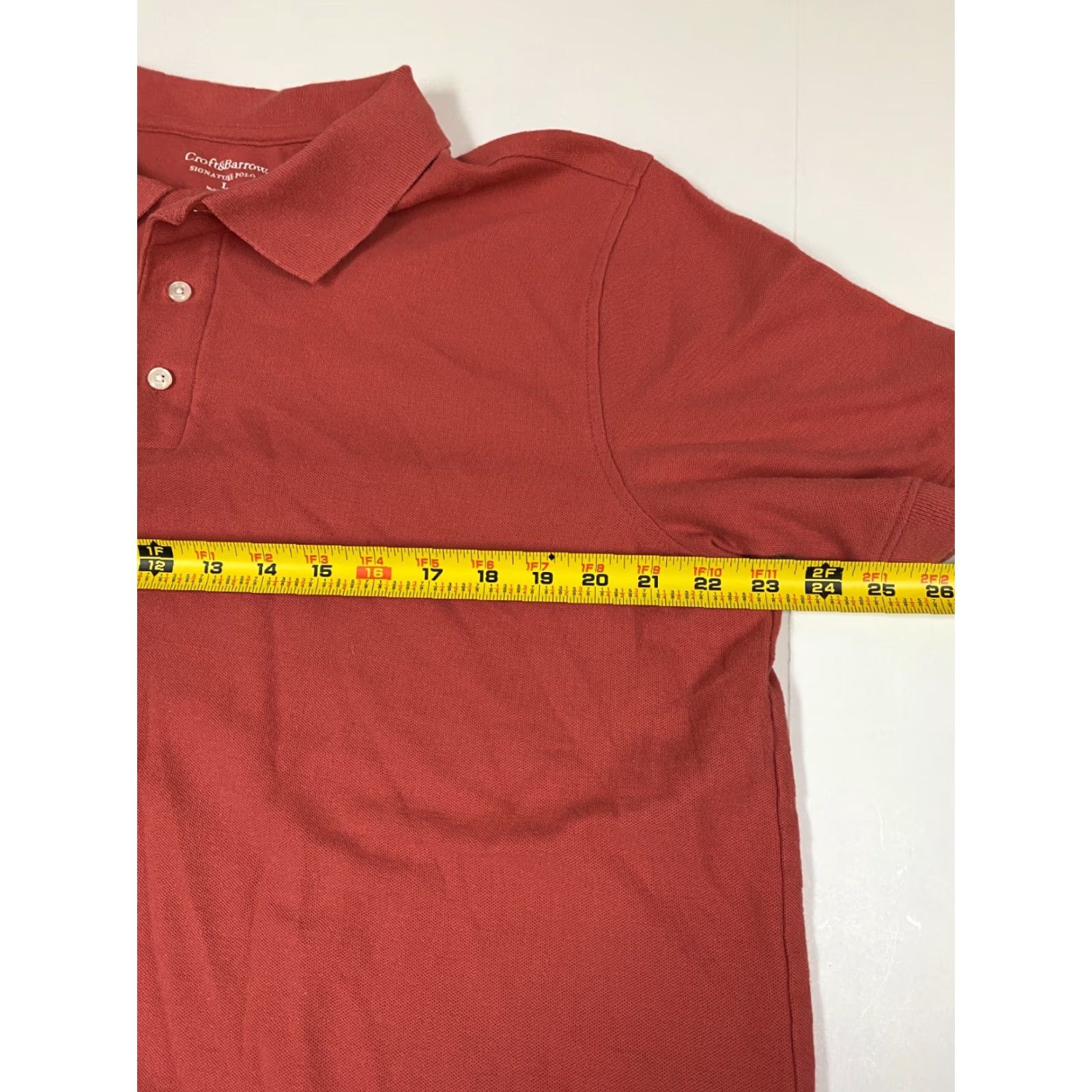 Croft & Barrow Croft & Barrow Polo Shirt MEns Large Pink Solid Short Sleeve Collared Logo Classic Golf Men’s Shirt Size US L / EU 52-54 / 3 - 6 Thumbnail