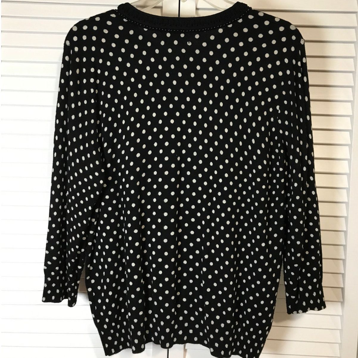Covington Covington Pok-a-dot Black High Neck Long Sleeve Cardigan L Size L / US 10 / IT 46 - 2 Thumbnail