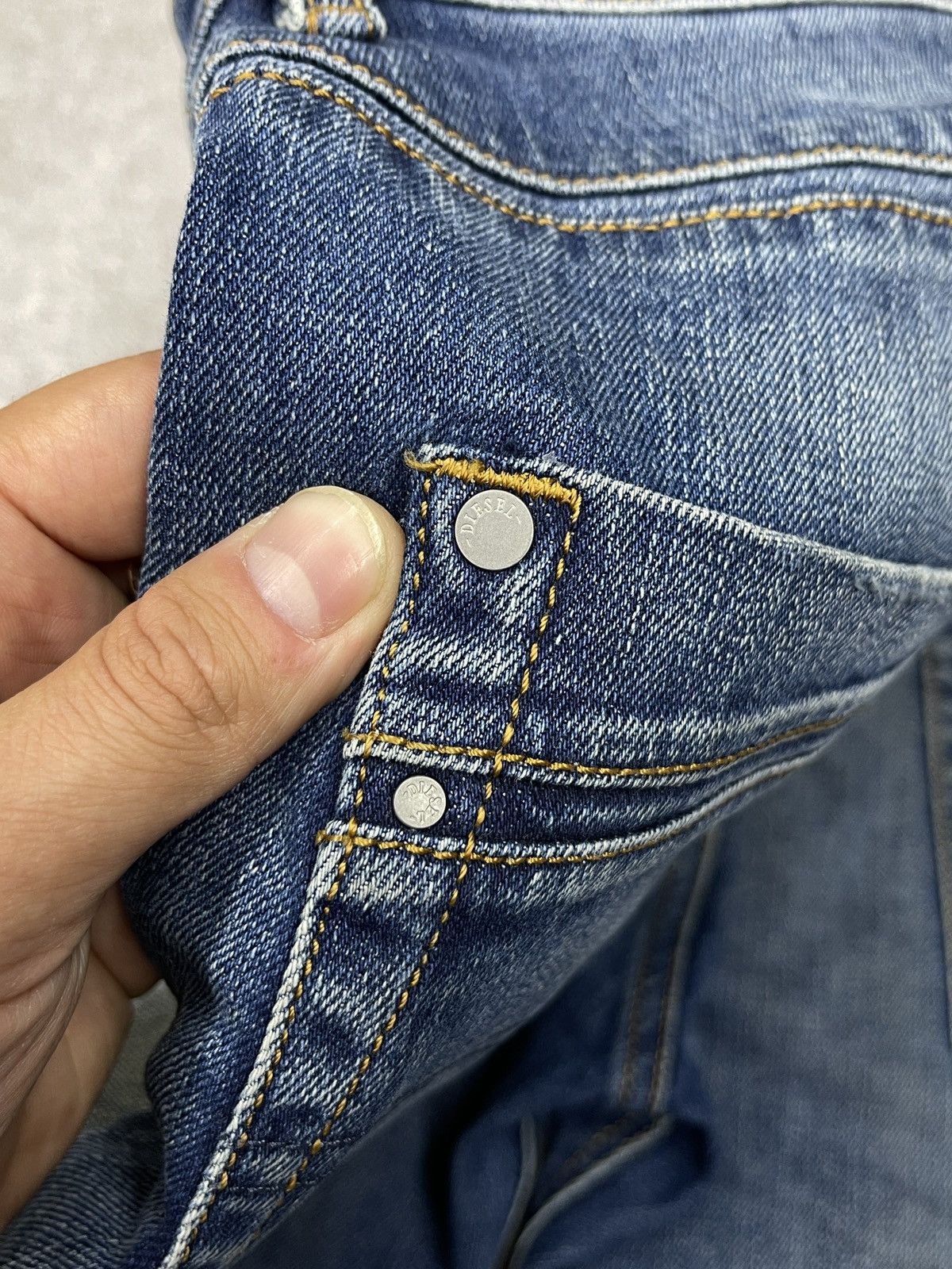 Diesel Mens Diesel Krayver Denim Jeans Blue With Holes Size 34 Size US 34 / EU 50 - 13 Thumbnail