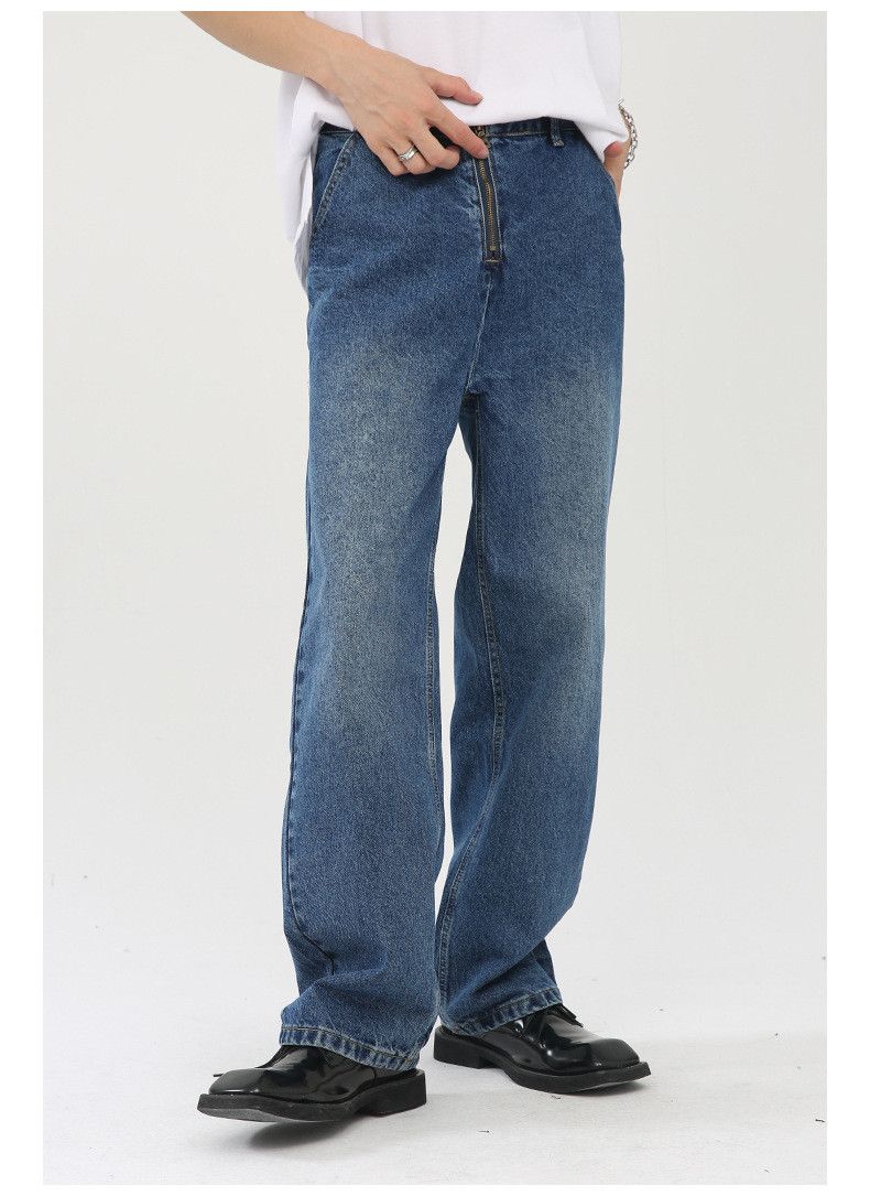 Japanese Brand × Jean Japanese style zipper blue straight casual jeans Size US 32 / EU 48 - 3 Thumbnail