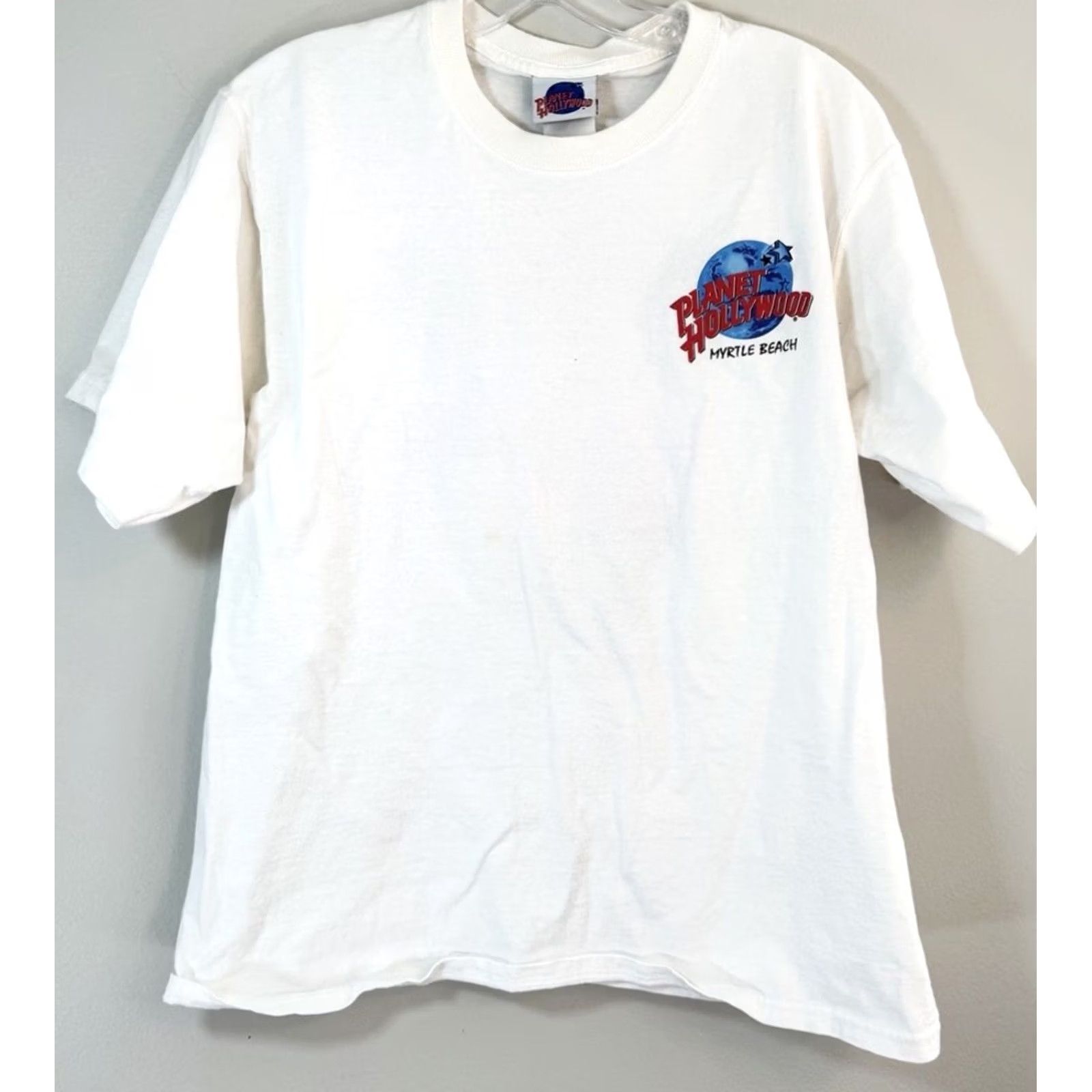 Planet Hollywood VINTAGE Planet Hollywood Myrtle Beach T-Shirt Mens Medium White 90s Shirt Size US M / EU 48-50 / 2 - 2 Thumbnail