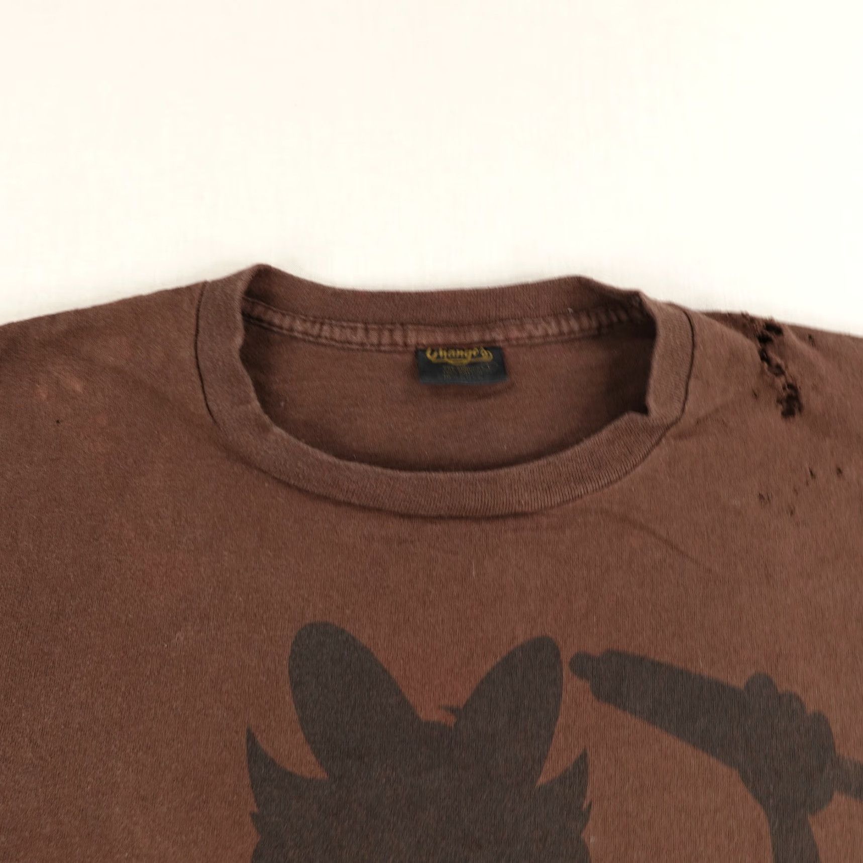 Changes VINTAGE Looney Tunes T-Shirt Men Large Cartoon 90s Tasmanian Devil Taz Changes Brown Cotton Size US L / EU 52-54 / 3 - 2 Thumbnail