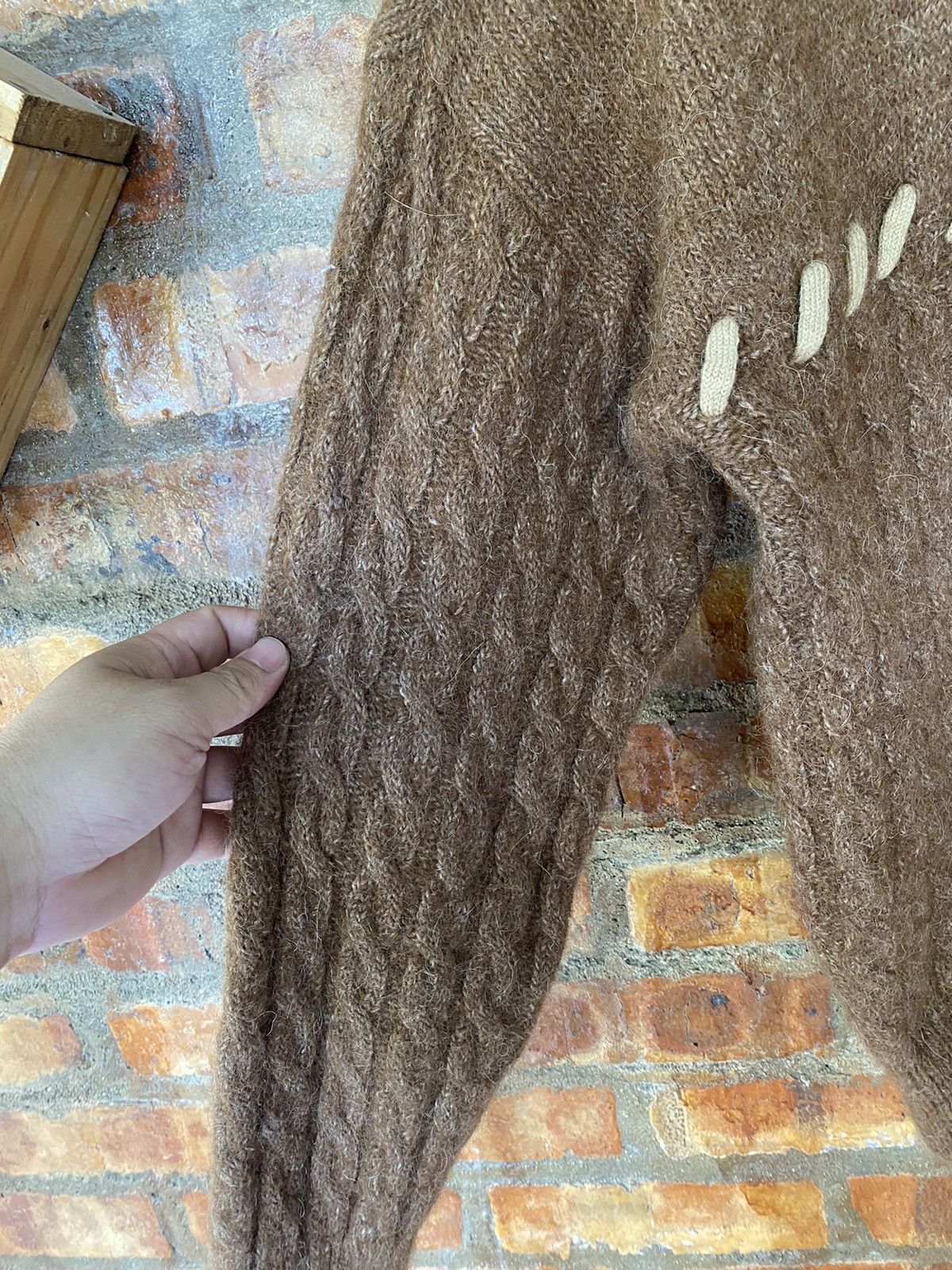 Chloe Vtg Chloe cross Lace cable Knit Made in Japan Size L / US 10 / IT 46 - 6 Thumbnail