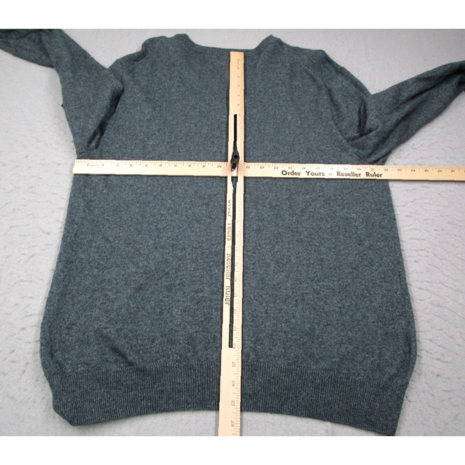Bloomingdale's Bloomingdale's Mens Sweater XL Green Crew Neck Pullover Long Sleeve Cashmere Knit Casual Workwear Size US XL / EU 56 / 4 - 3 Thumbnail