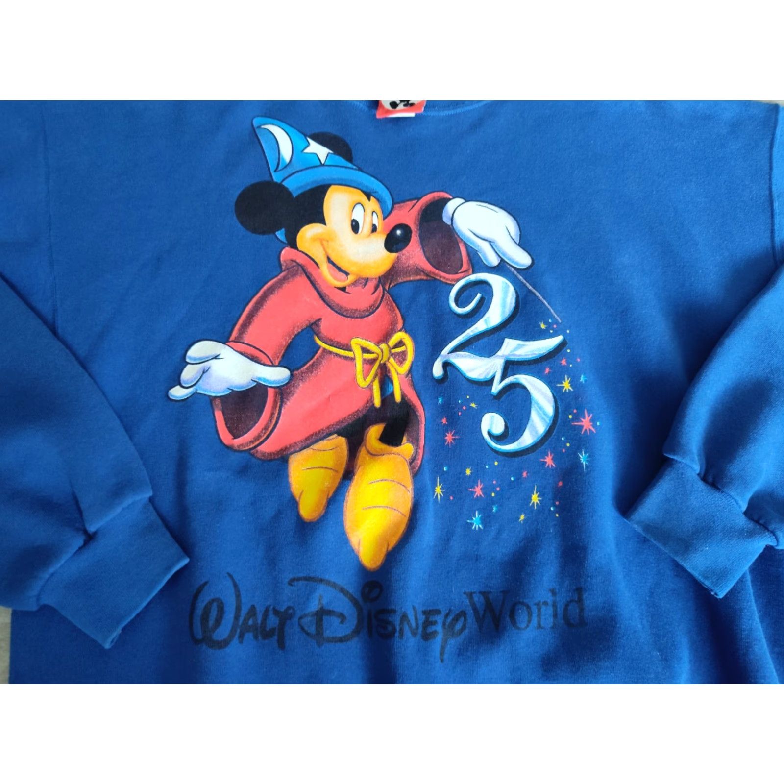 Disney VINTAGE Mickey Mouse Walt Disney World 25th Anniversary Sweatshirt XL Blue Disney Men Sweatshirt Graphic Print USA Size US XL / EU 56 / 4 - 5 Thumbnail