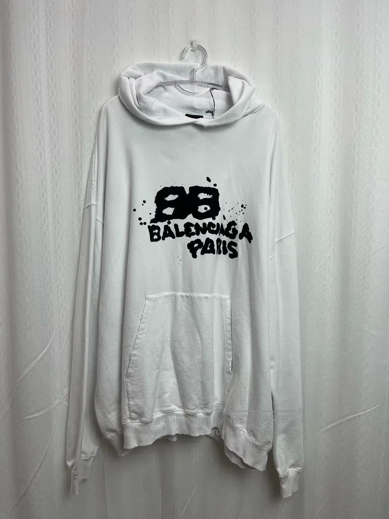 Balenciaga Balenciaga Splatter Double B Hoodie Size US S / EU 44-46 / 1 - 1 Thumbnail