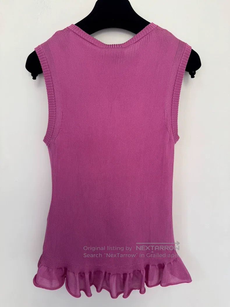 Chanel Chanel Purple vest wooden ear vest Size XS / US 0-2 / IT 36-38 - 2 Thumbnail