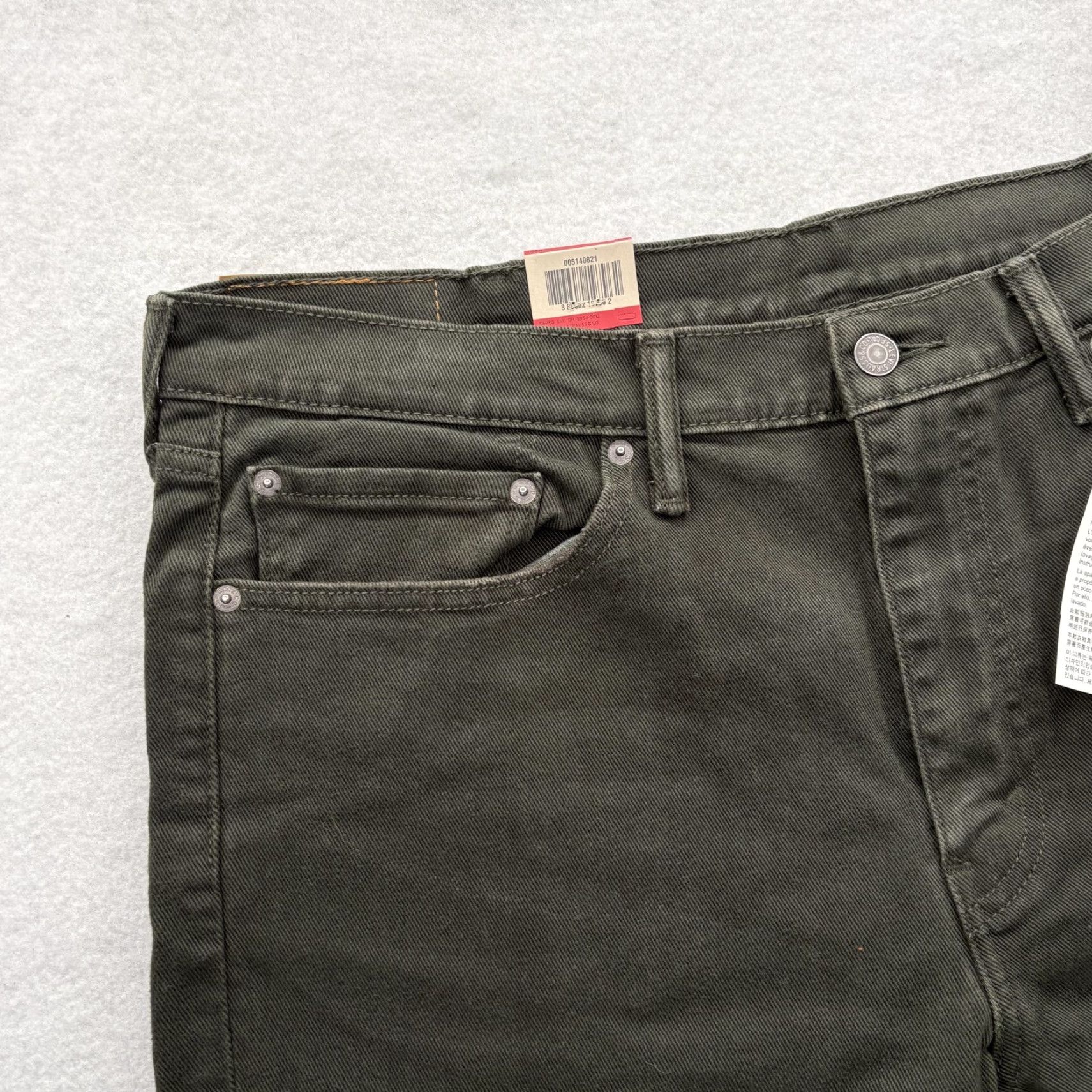 Levi's Levis 514 Jeans Mens 38x30 Regular Dark Wash Green Denim Straight Stretch Pants Regular Waist Denim Size US 38 / EU 54 - 3 Thumbnail
