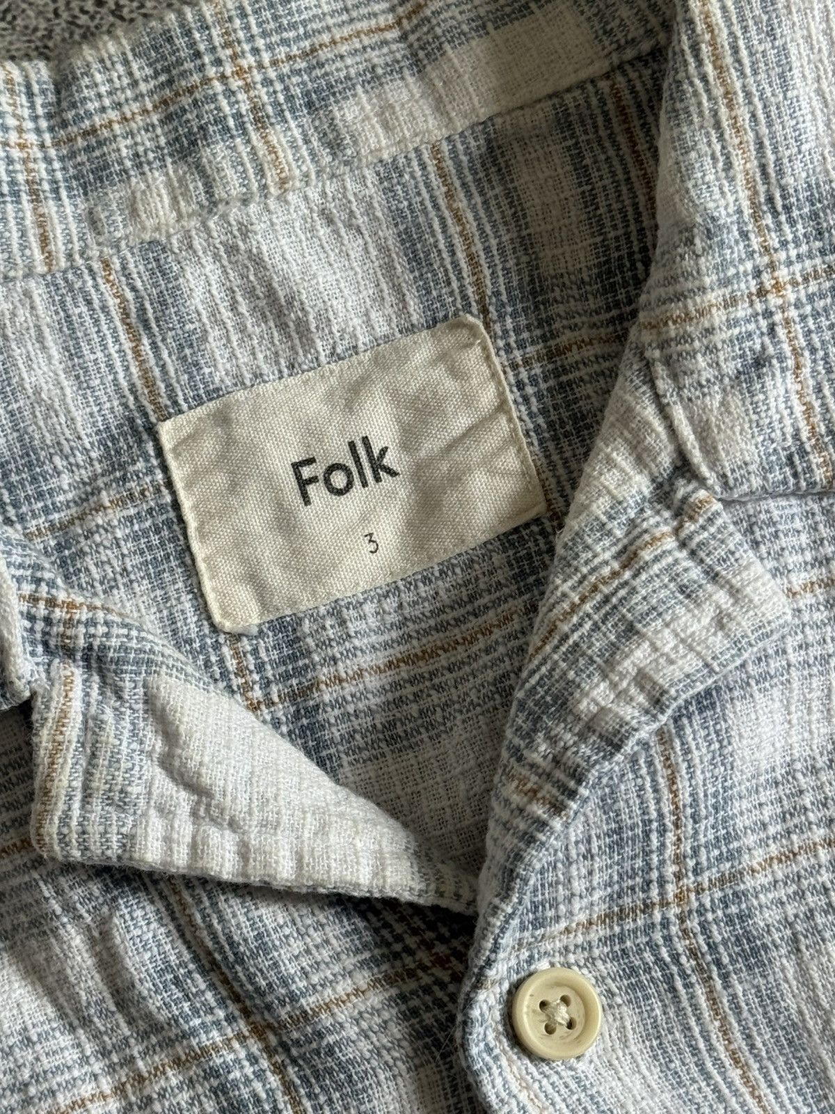Folk Folk 3size linen button up casual shirt polo short sleeve Size US M / EU 48-50 / 2 - 4 Thumbnail