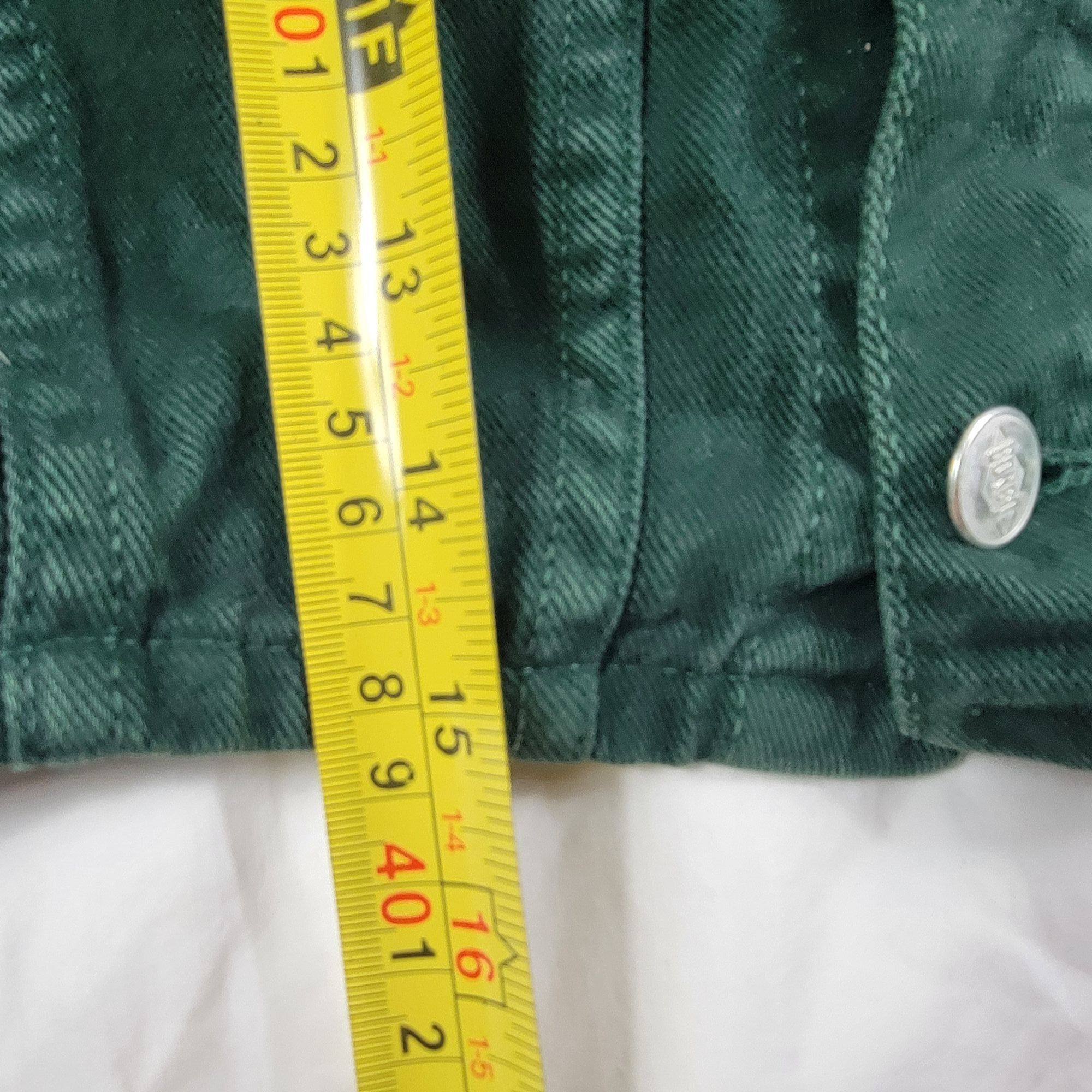 Other × Vintage Vintage Bongo Womens Small Green Denim Vest By Gene Montesan Size S / US 4 / IT 40 - 9 Thumbnail