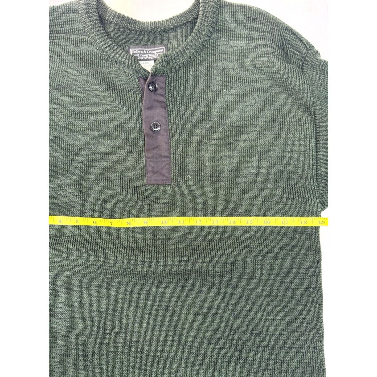 Vintage VINTAGE POLLEN & COMPANY Made In Canada 100% Superwashed wool Sweater Green Mens M Size US M / EU 48-50 / 2 - 4 Thumbnail