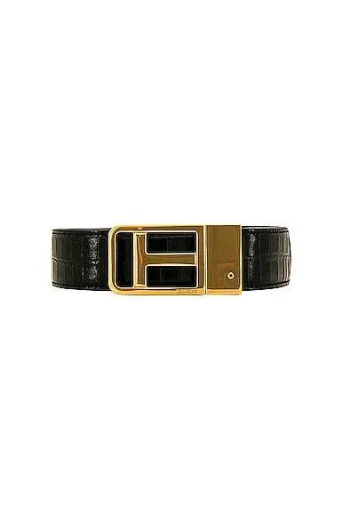 Tom Ford o1loc1c1225 TB270T Size: 80 / Reversible T Belt in Black Size 32 - 1 Thumbnail