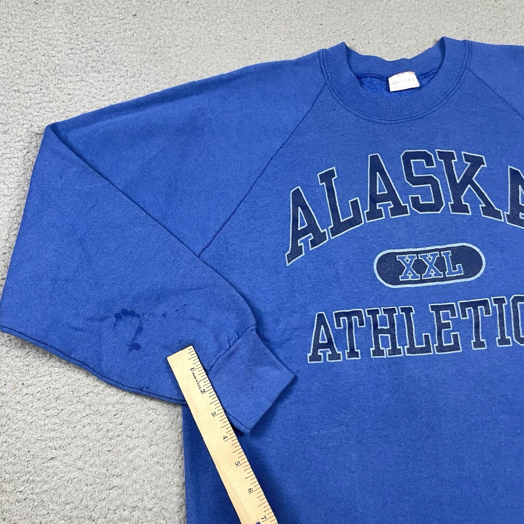 Fruit Of The Loom VINTAGE Alaska Athletics Sweatshirt Adult L Blue FOTL Crewneck Rare 90s Vtg Nike? Size US L / EU 52-54 / 3 - 5 Thumbnail