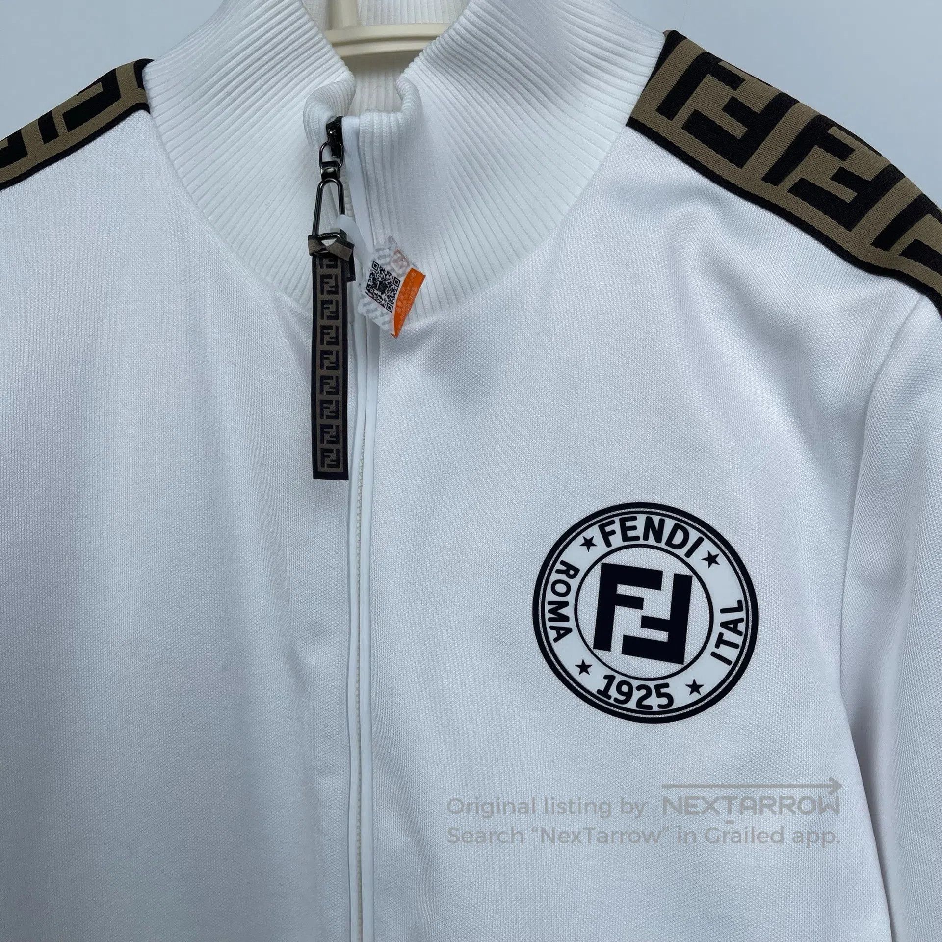 Fendi FENDI White arm old logo zip-up jacket sports set| Size US S / EU 44-46 / 1 - 4 Thumbnail