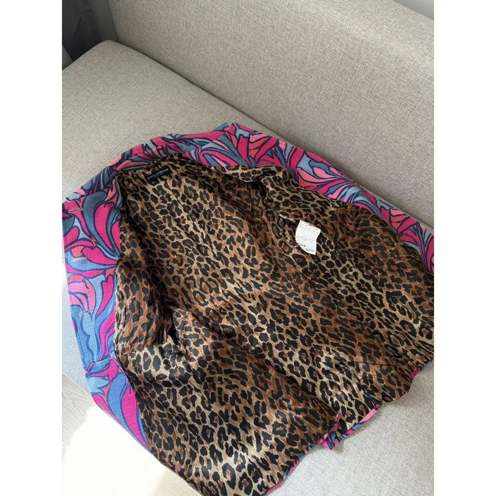 Dolce & Gabbana Dolce & Gabbana Floral Print Pink Blazer leopard Print IT42 Size M / US 6-8 / IT 42-44 - 5 Thumbnail