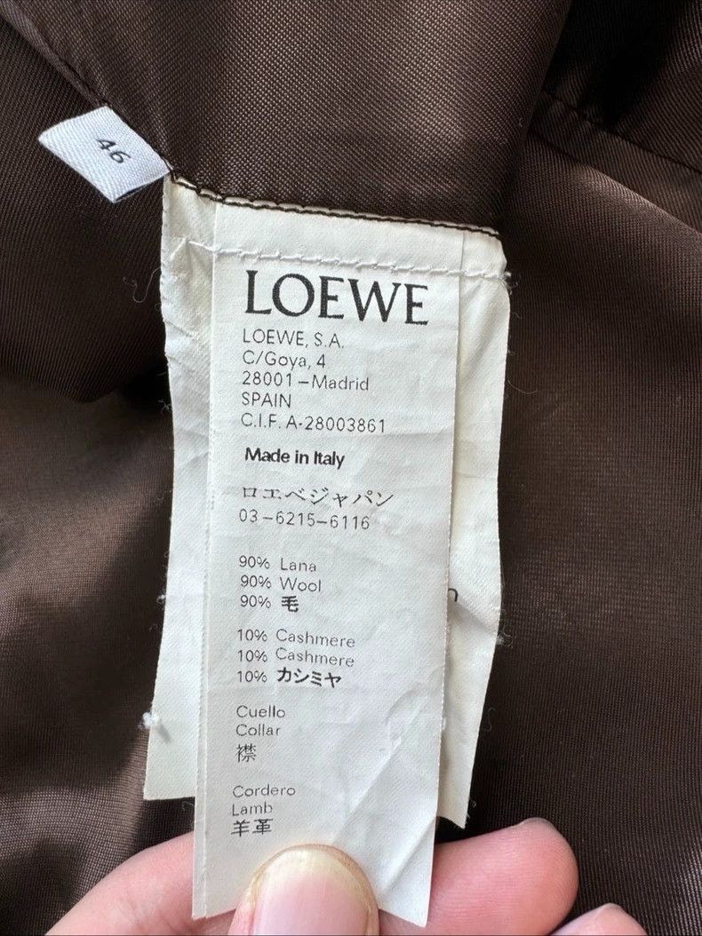 Loewe LOEWE Khaki fur collar wool cashmere coat Size M / US 6-8 / IT 42-44 - 6 Thumbnail