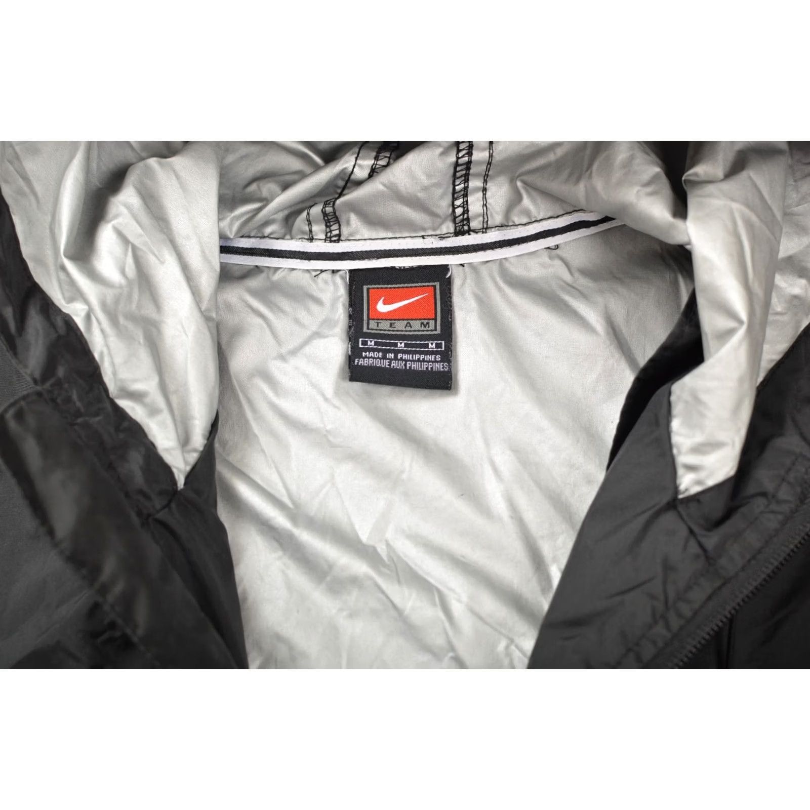 Nike Nike Team Vintage Nylon Anorak Windbreaker Jacket M Black Mens Size US M / EU 48-50 / 2 - 6 Thumbnail