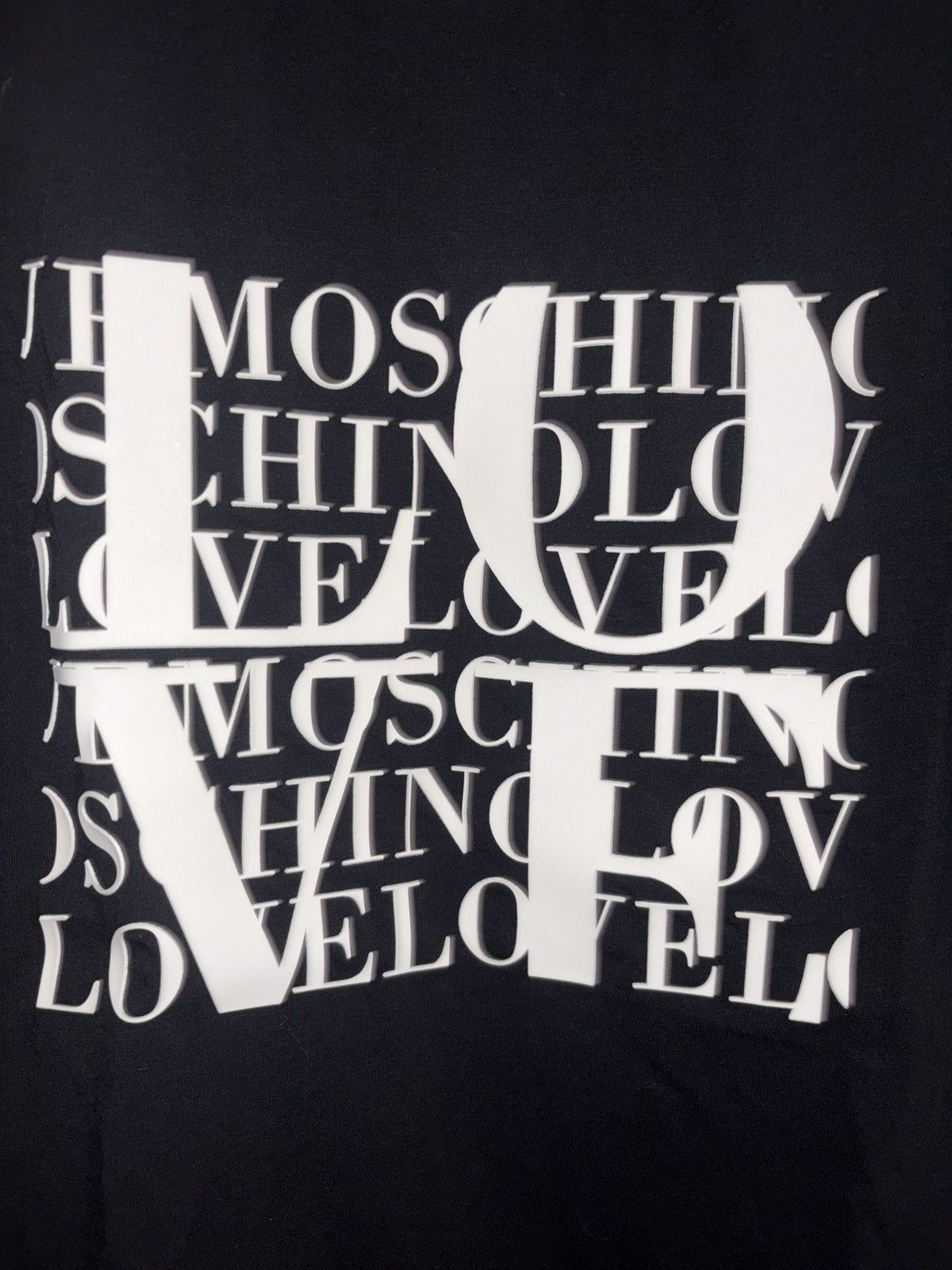 Moschino Love Moschino Black T-Shirt Size US L / EU 52-54 / 3 - 2 Thumbnail