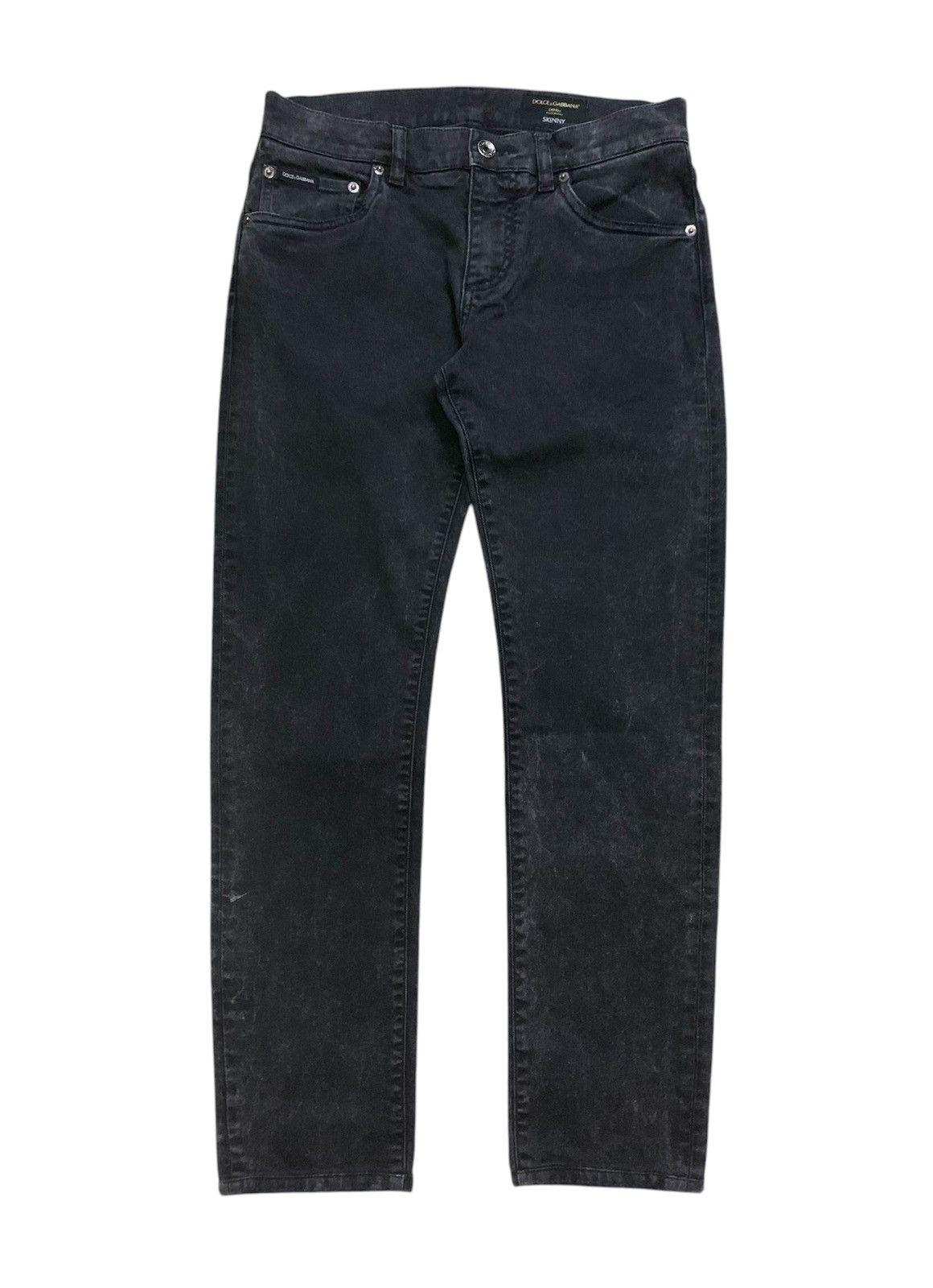 Dolce & Gabbana Dolce&Gabbana Skinny Super Black Denim Size 29" - 2 Thumbnail