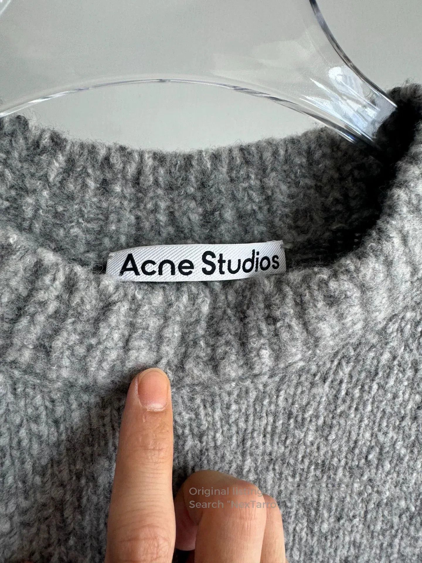 Acne Studios Gray Wool Sweater from Acne Studios. Size M / US 6-8 / IT 42-44 - 3 Thumbnail