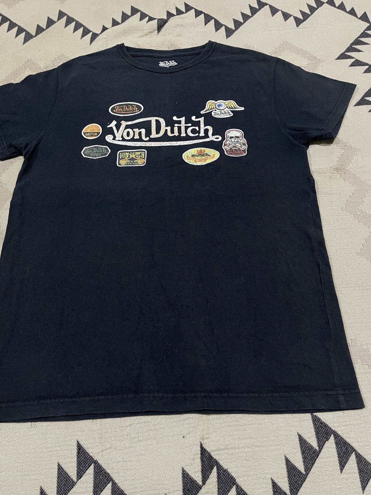 Von Dutch 2000s VON DUTCH ALL LOGO PRINTED TSHIRT Size US M / EU 48-50 / 2 - 5 Thumbnail