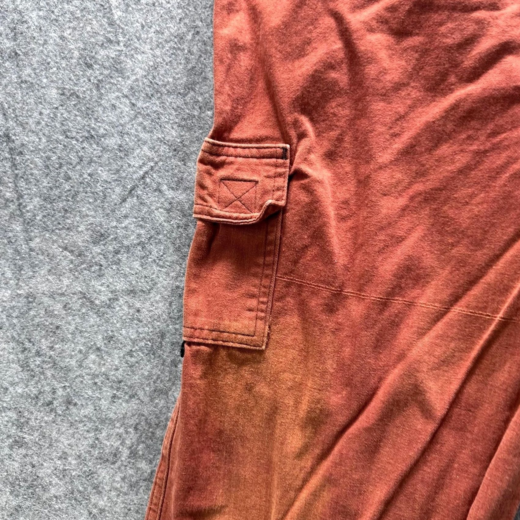 Prana prAna Pants Womens M Orange Cargo Twill Drawstring Relaxed Travel Made USA Size 32" / US 10 / IT 46 - 3 Thumbnail