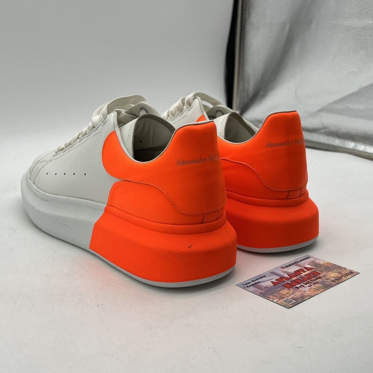 Balenciaga Alexander McQueen Oversized Sneakers “White Orange” Size US 7.5 / EU 40-41 - 4 Thumbnail