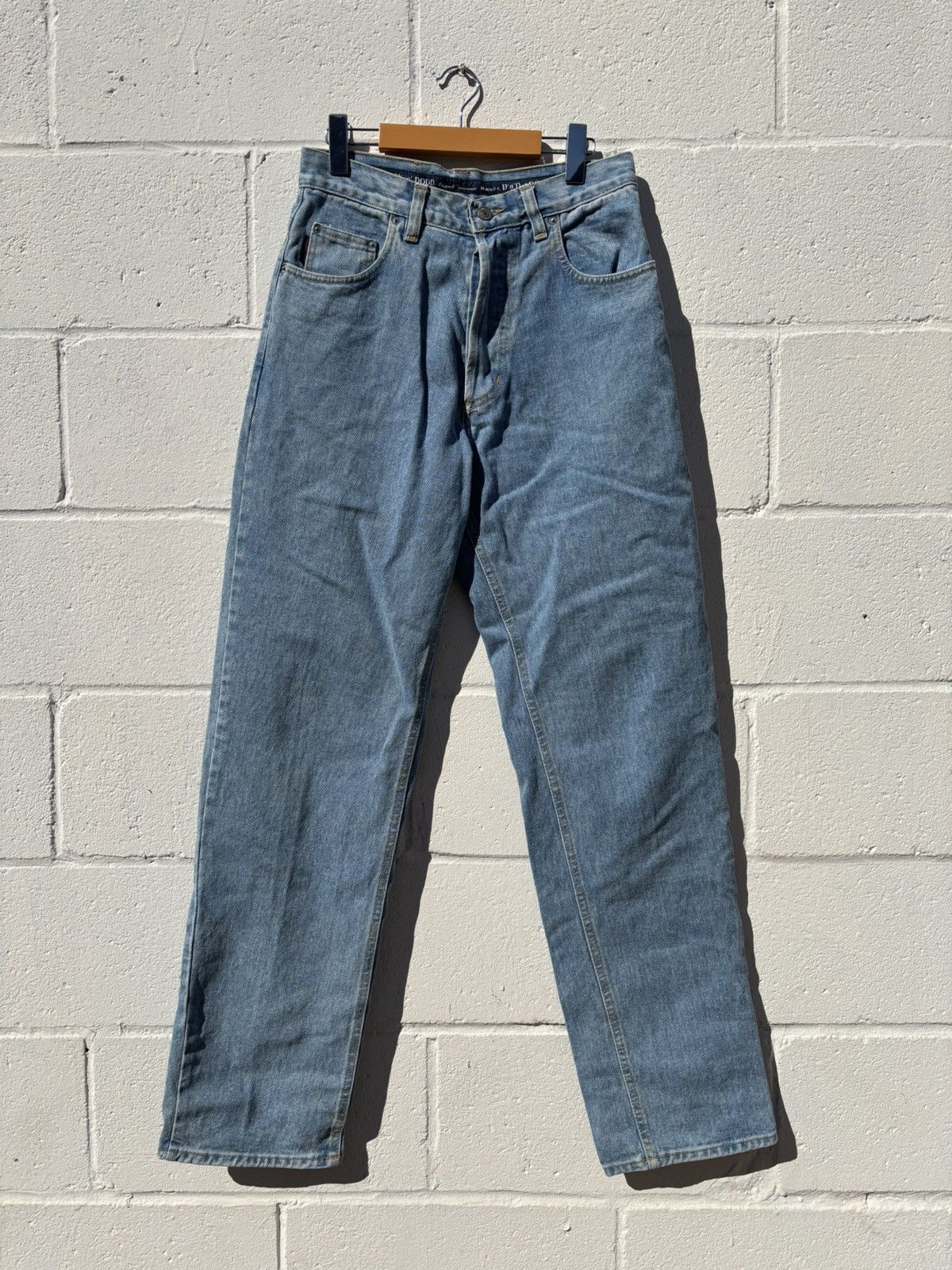 Vintage Vintage 90s High Rise Straight Leg Light Wash Denim Size US 29 - 1 Thumbnail