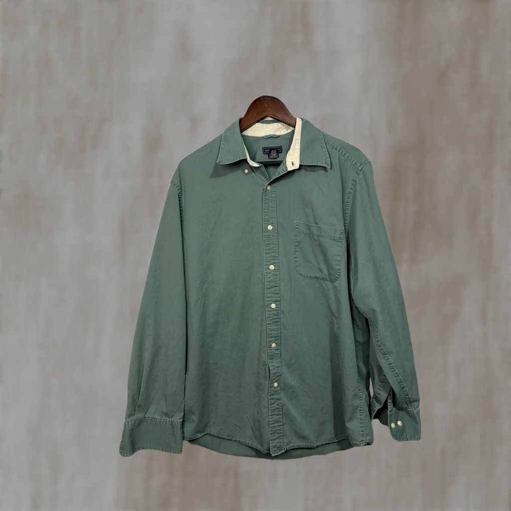Vintage Saddlebred Men’s Casual Button-Down Shirt L Green Size US L / EU 52-54 / 3 - 1 Thumbnail